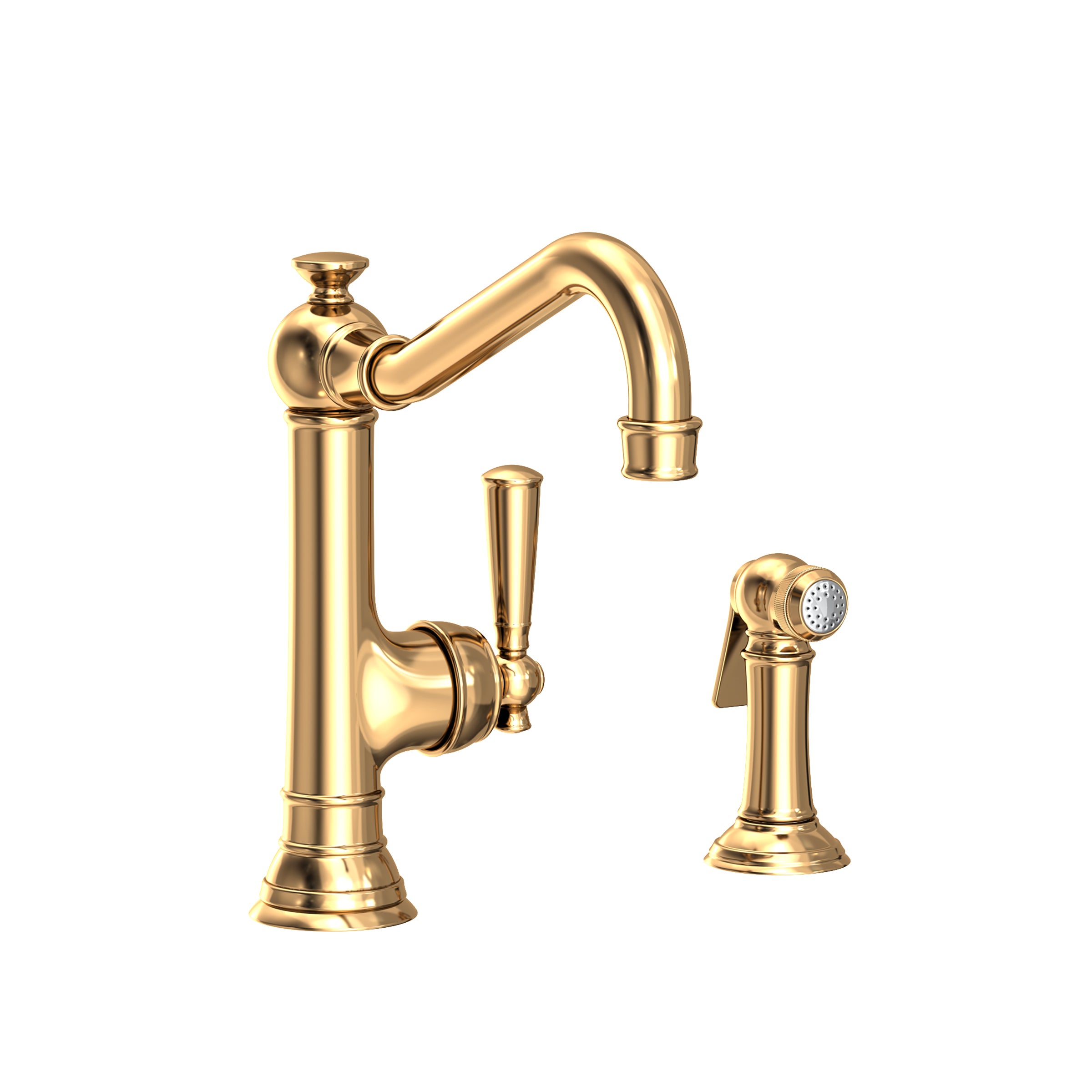 Newport Brass Jacobean Single Handle Kitchen Faucet with Side Spray