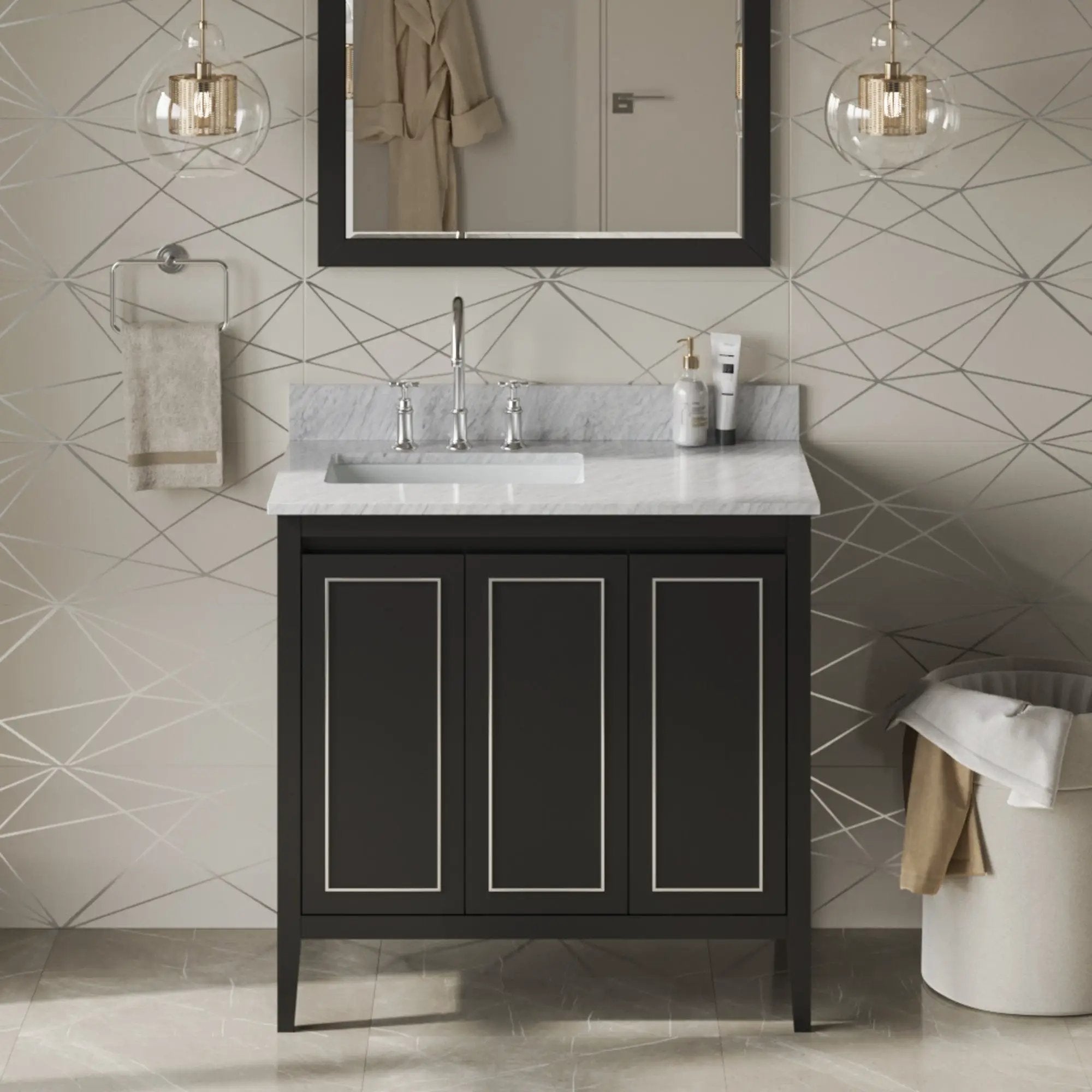 Jeffrey Alexander 36" Percival Vanity Set by Jeffrey Alexander