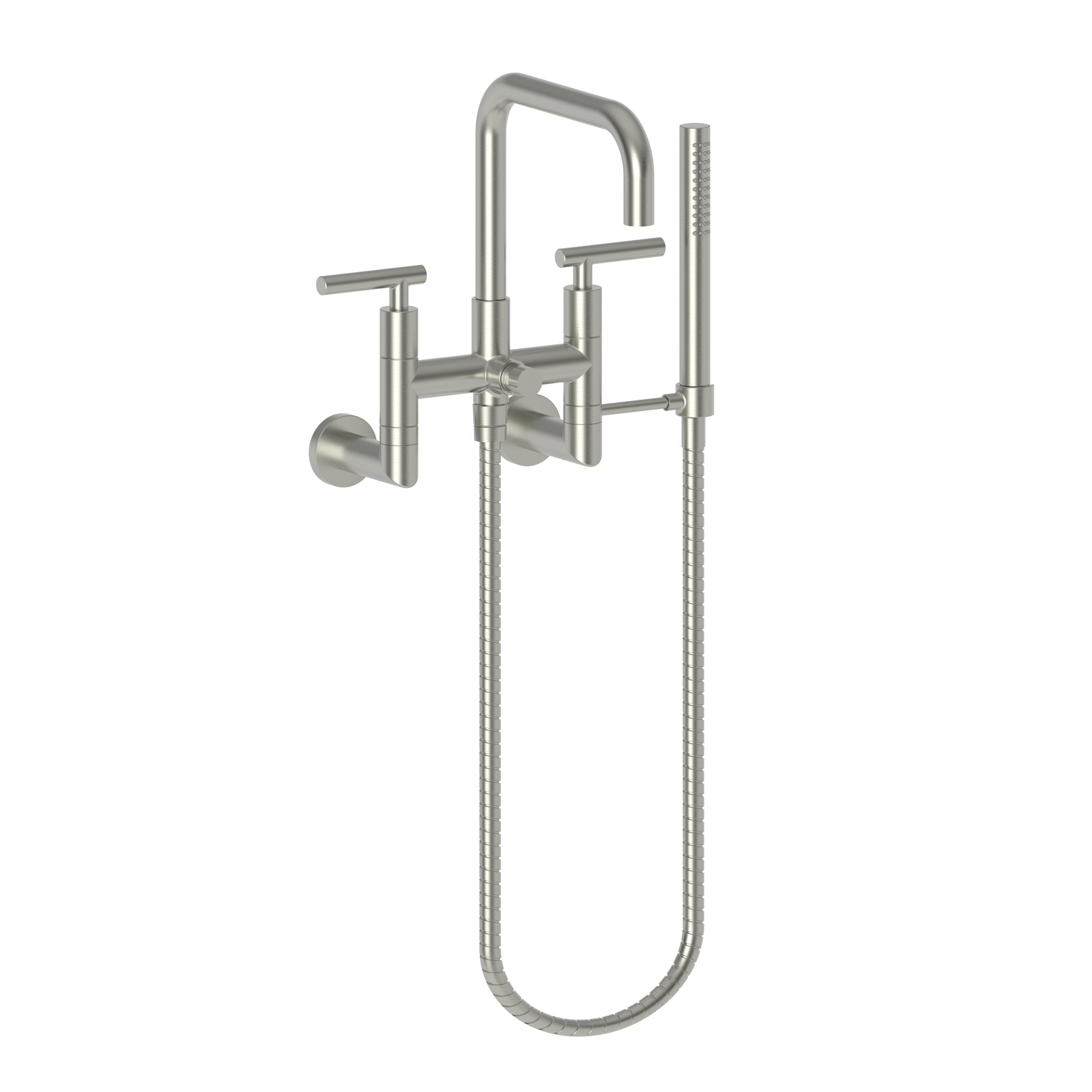 Newport Brass East Square Exposed Tub & Hand Shower Set - Wall Mount