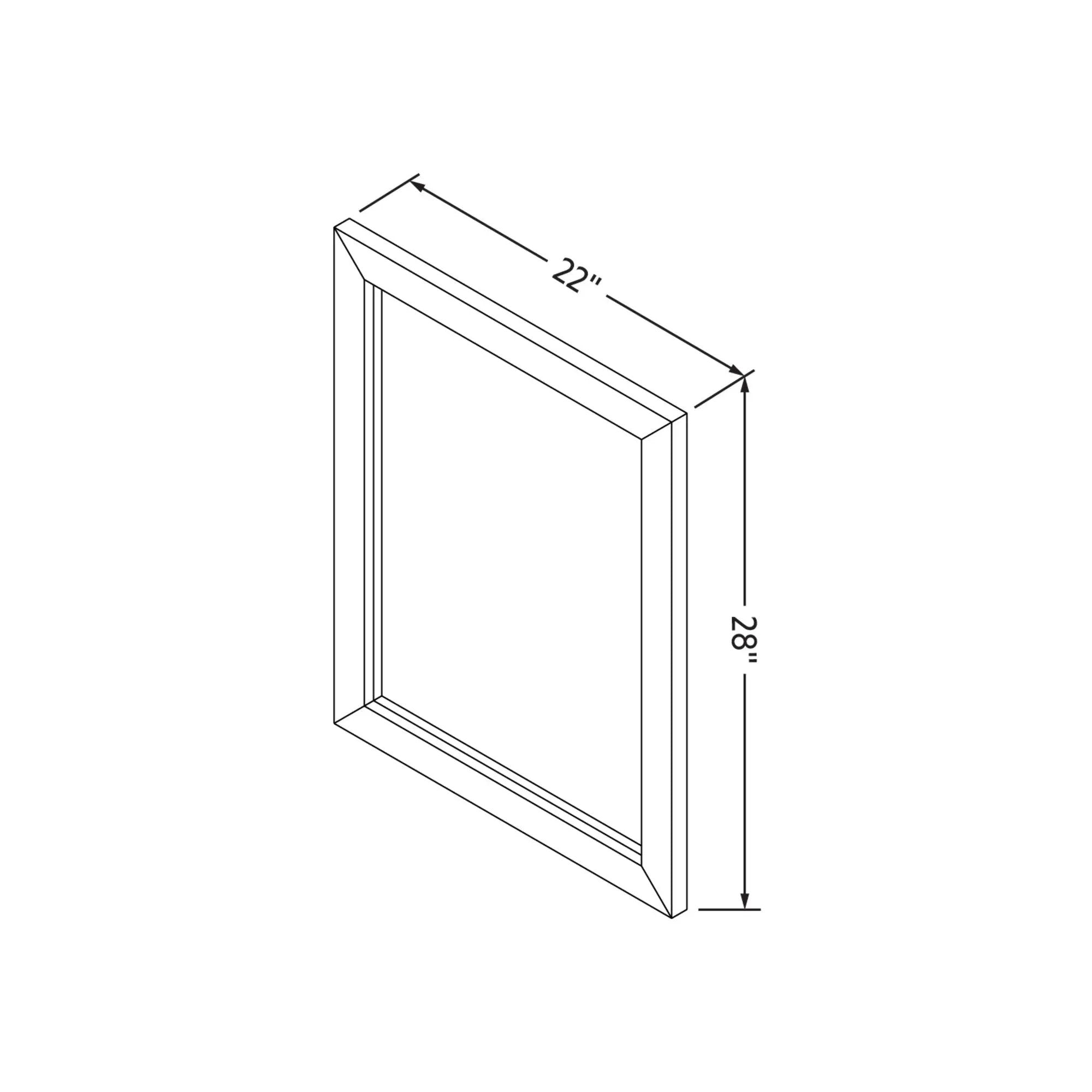 Jeffrey Alexander Cade 22" W x 1" D x 28" H Mirror by Jeffrey Alexander