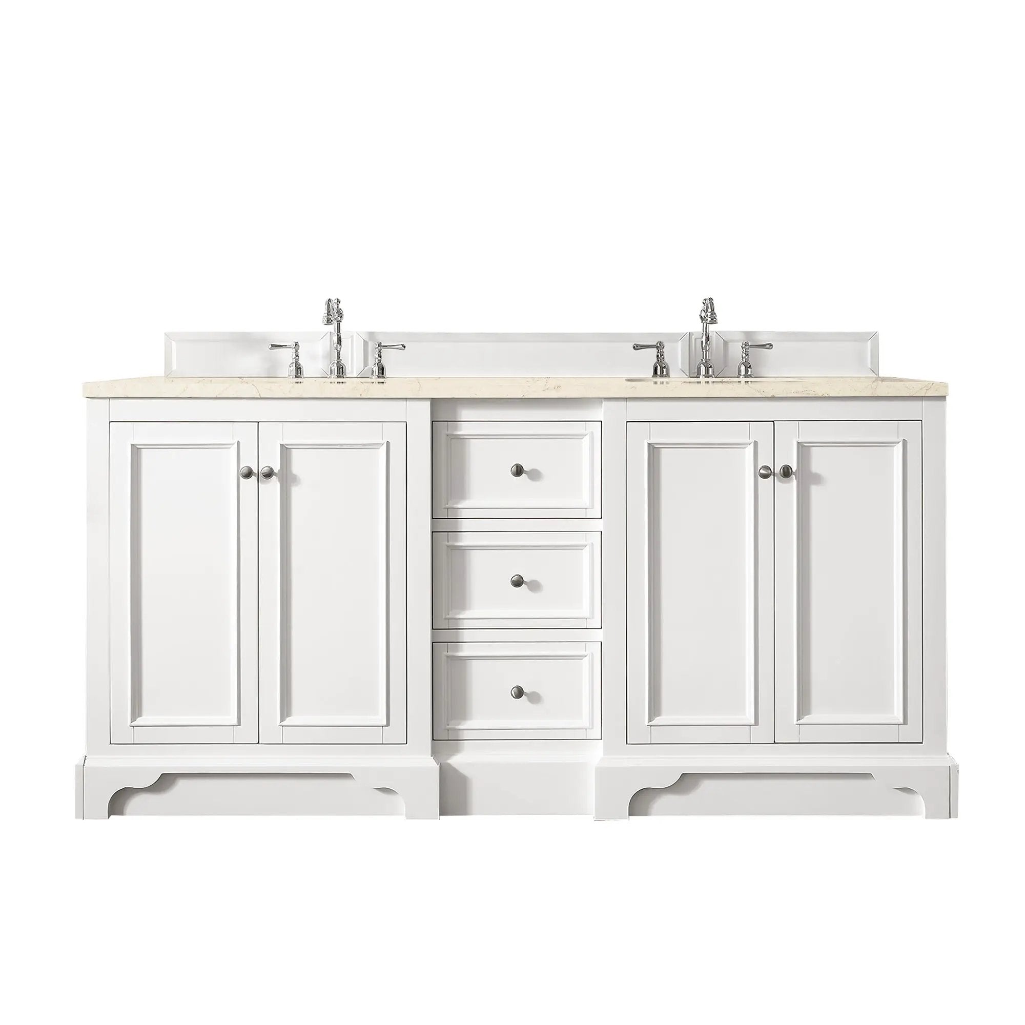 James Martin De Soto 72" Double Vanity Set - Bright White by James Martin Vanities