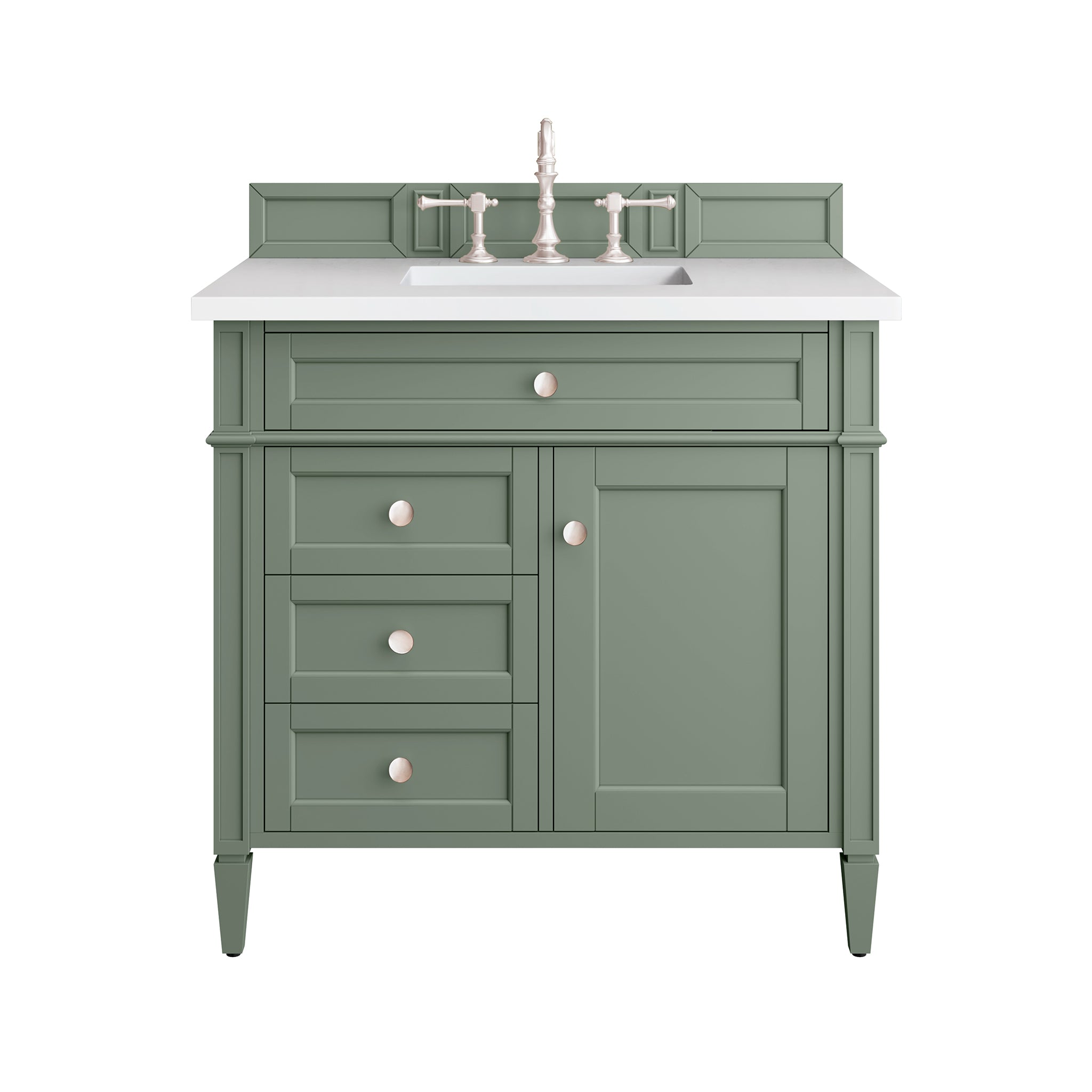 James Martin Vanities Brittany 36" Single Vanity - Smokey Celadon