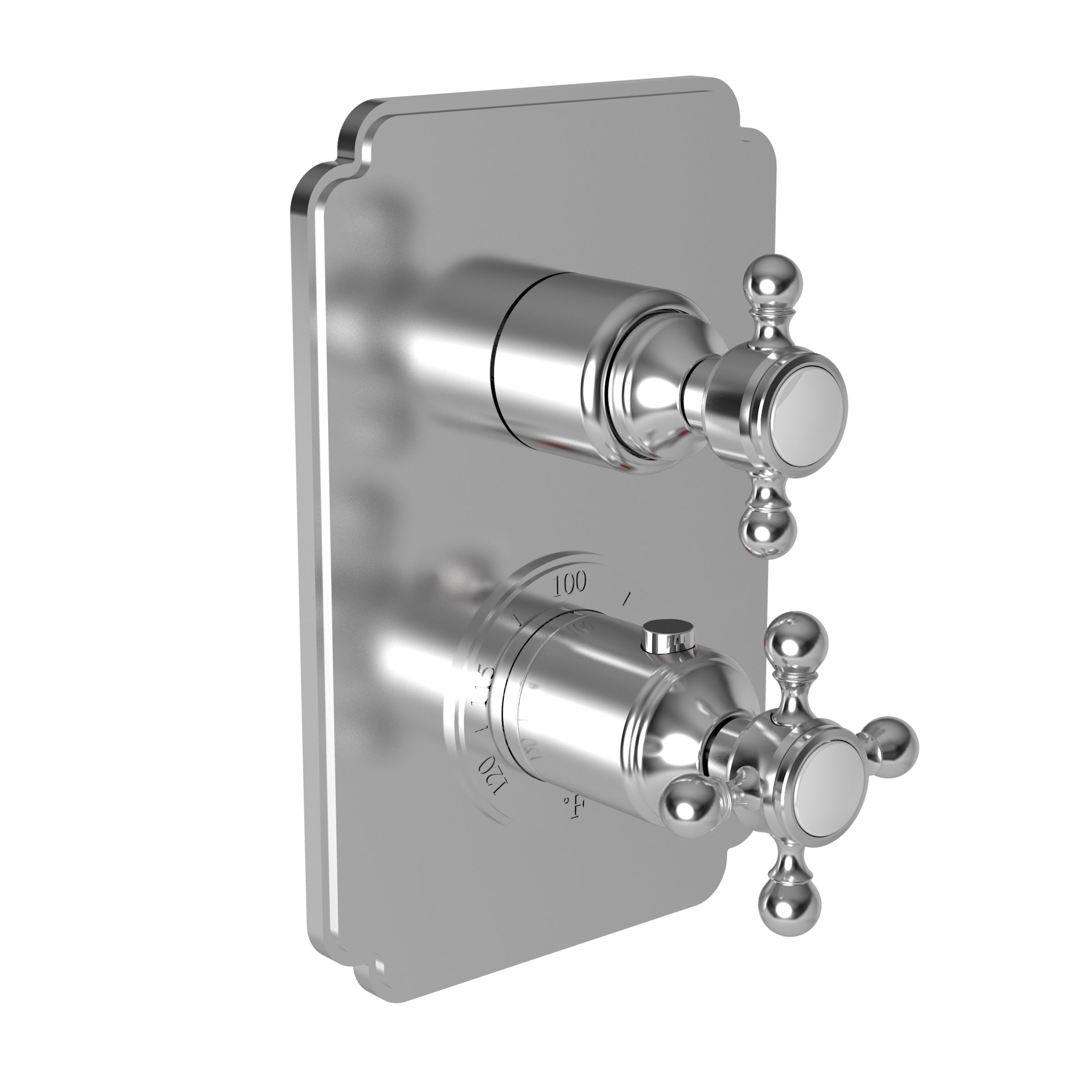 polished chrome thermostatic trim plate