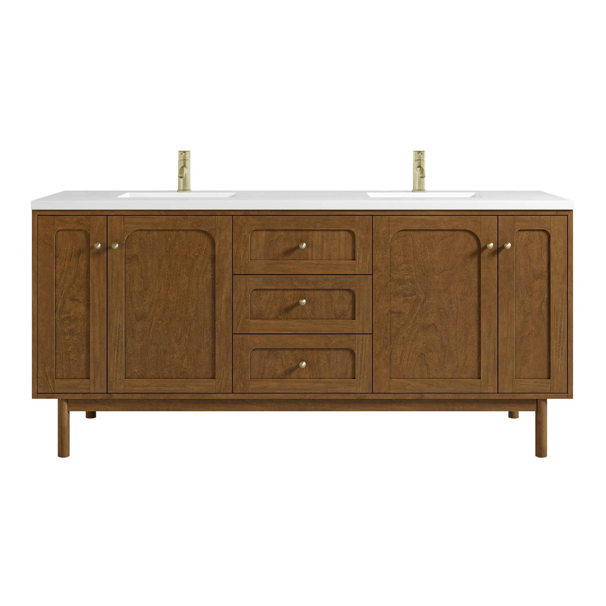 James Martin Laurent 72" Double Vanity Set - Honey Oak by James Martin Vanities