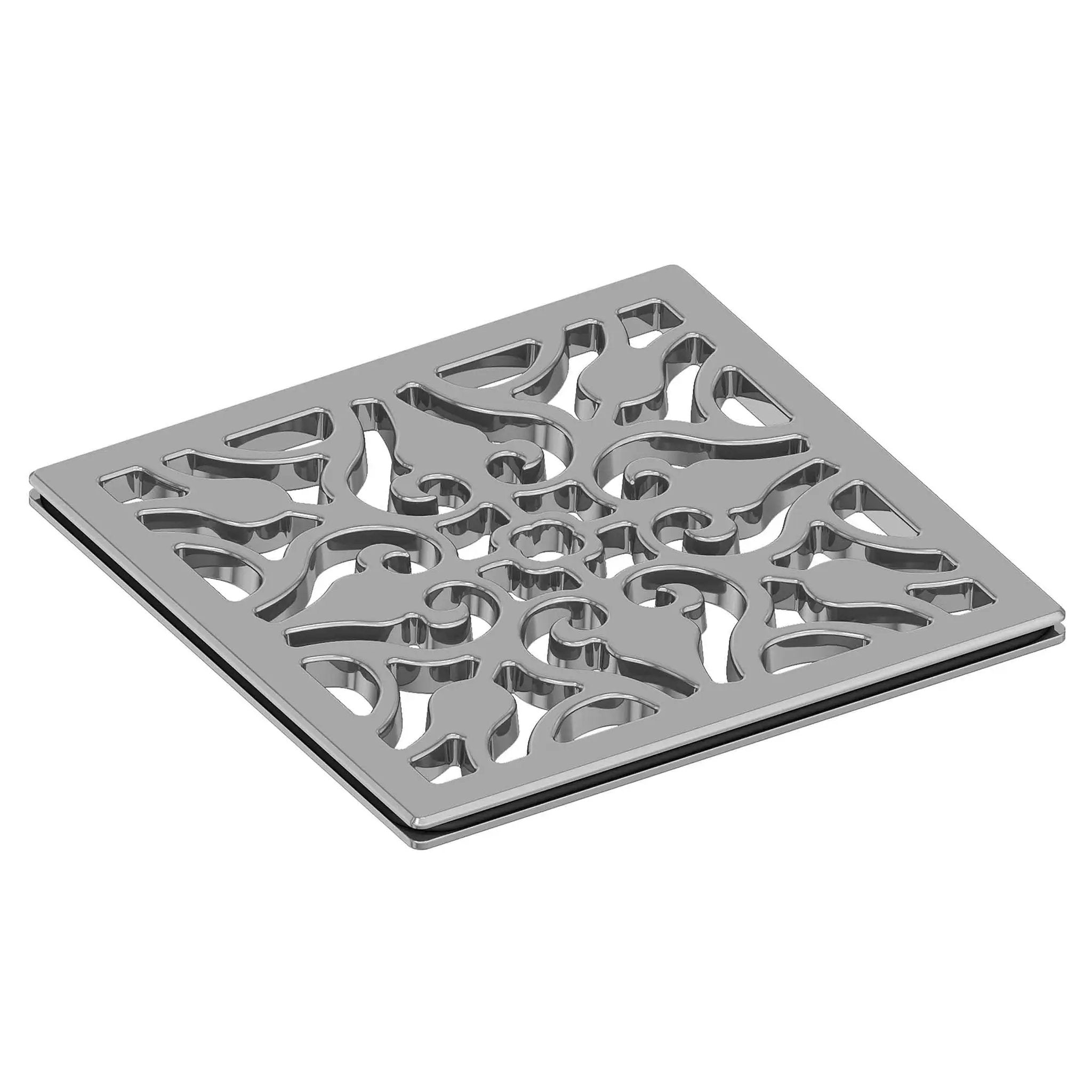 polished chrome square shower drain