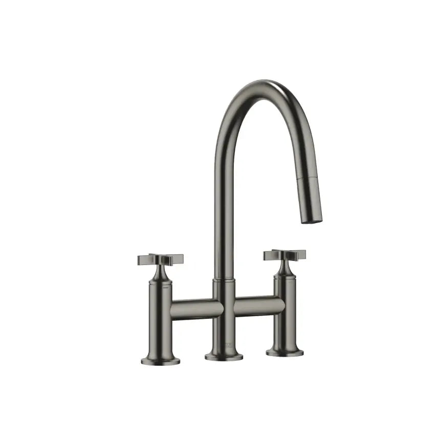 Dornbracht VAIA Three-Hole Bridge Mixer Pull-Down with Spray Function by Dornbracht
