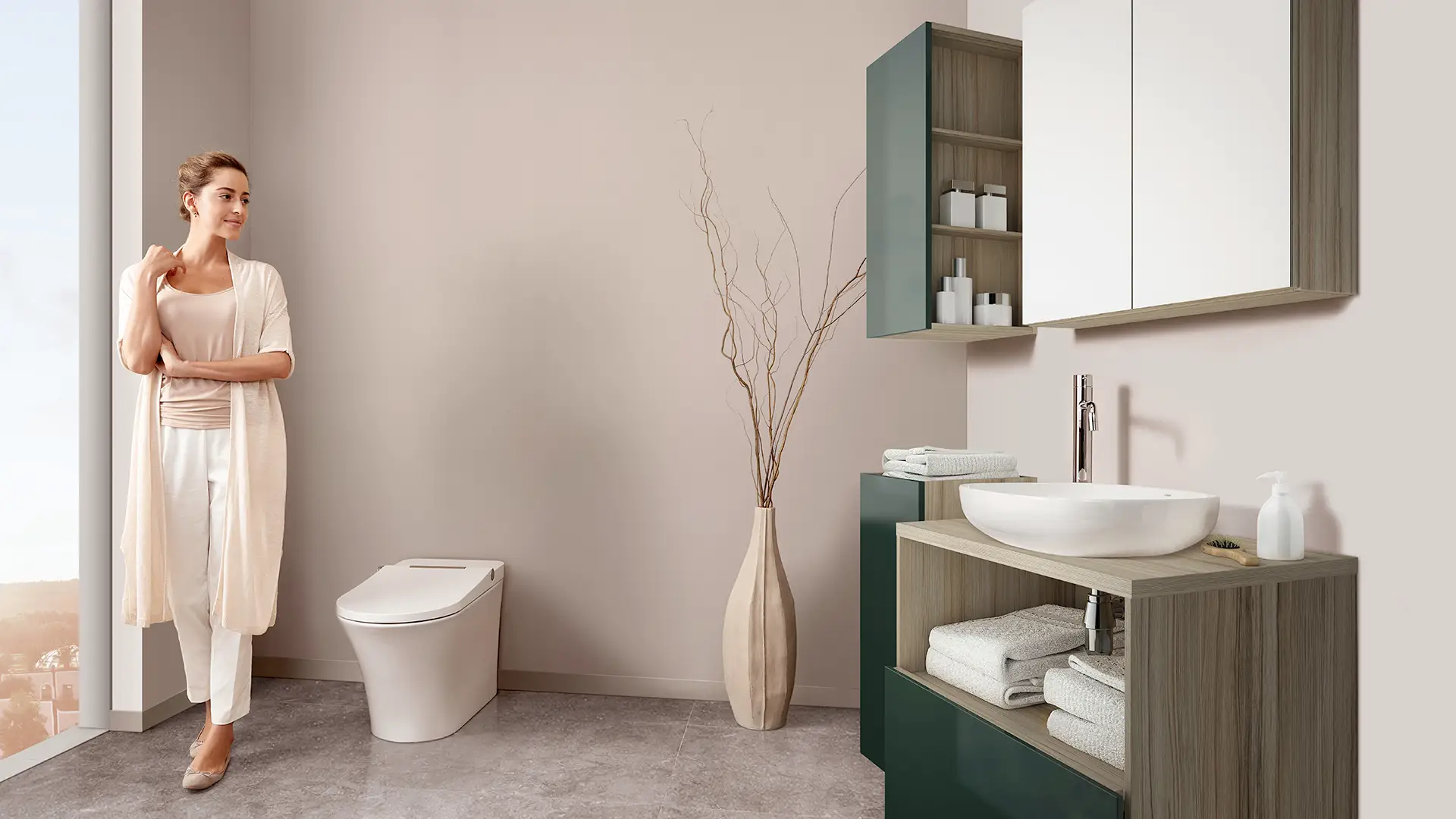 white bathroom sink