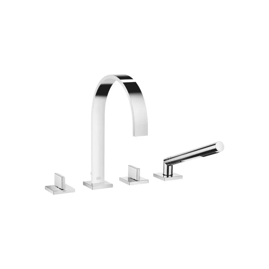 chrome deck mounted tub mixer