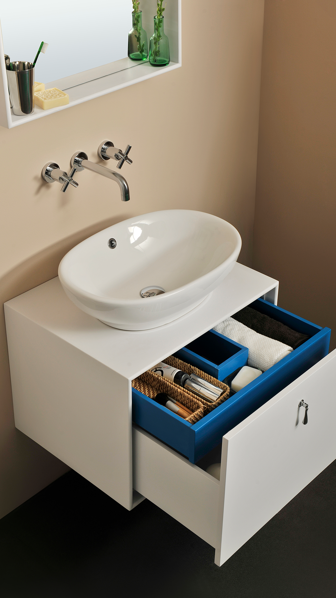 white bathroom sink