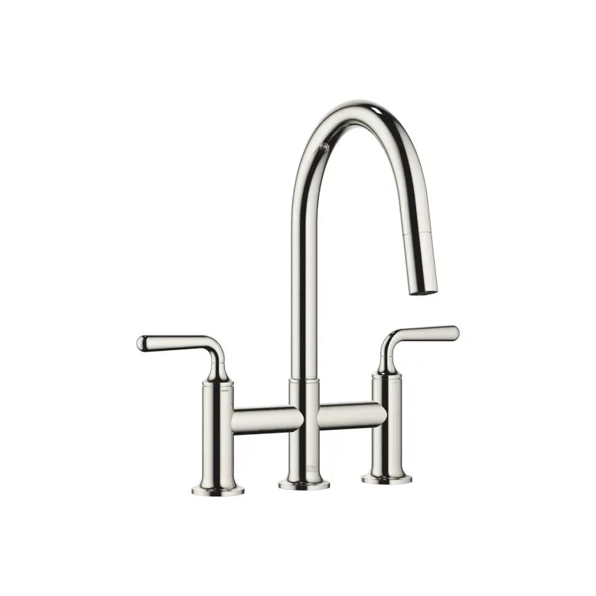 Dornbracht VAIA Three-Hole Bridge Mixer Pull-Down with Spray Function by Dornbracht
