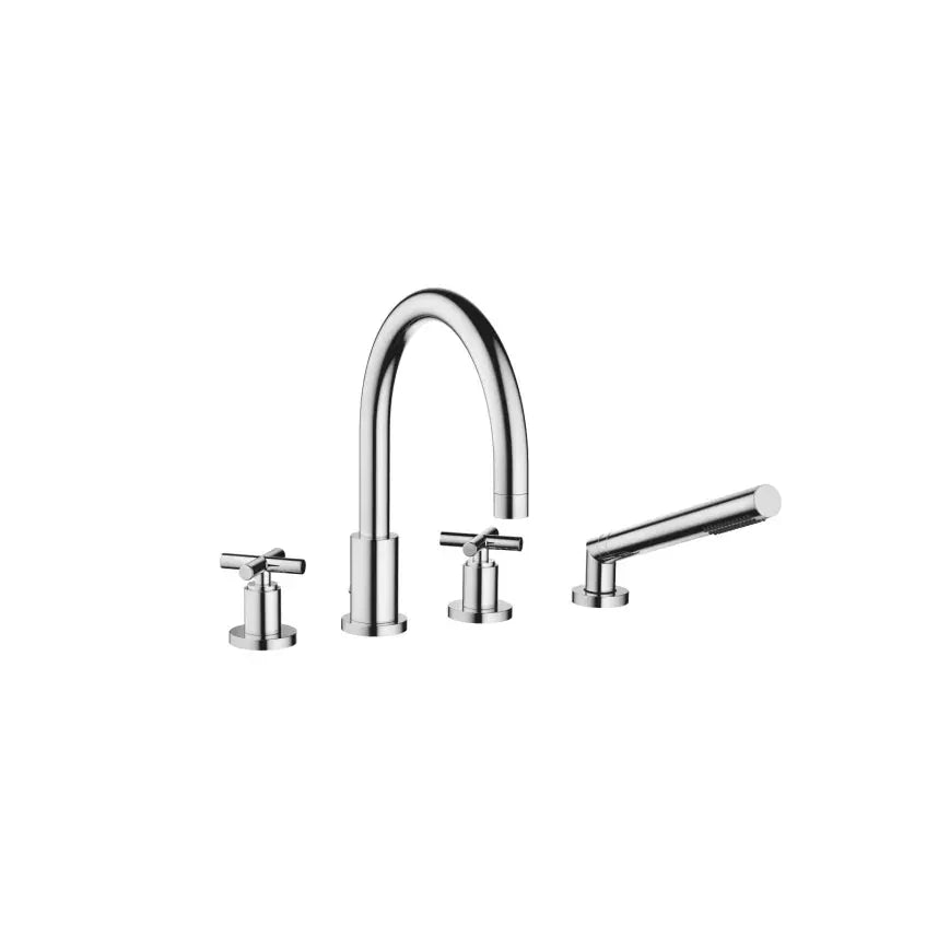 chrome deck mounted tub mixer