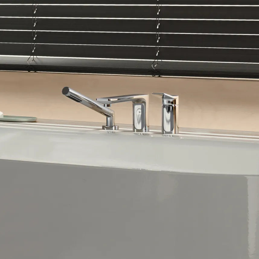 chrome lever tub mixer