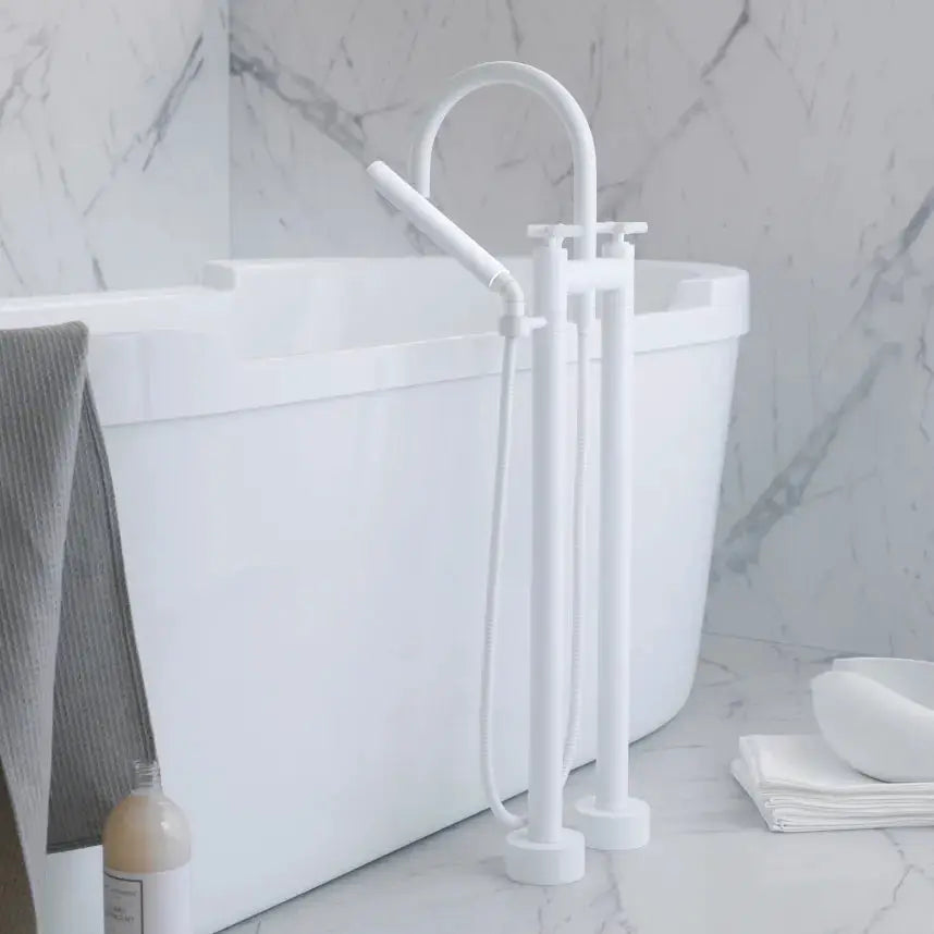 chrome two hole tub mixer