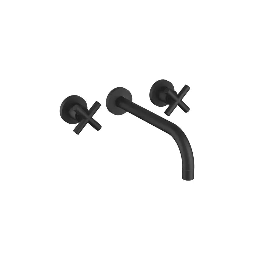 Dornbracht Tara Wall-Mounted Three-Hole Lavatory Mixer without Drain by Dornbracht