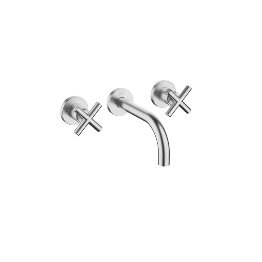 Dornbracht Tara Wall-Mounted Three-Hole Lavatory Mixer without Drain by Dornbracht