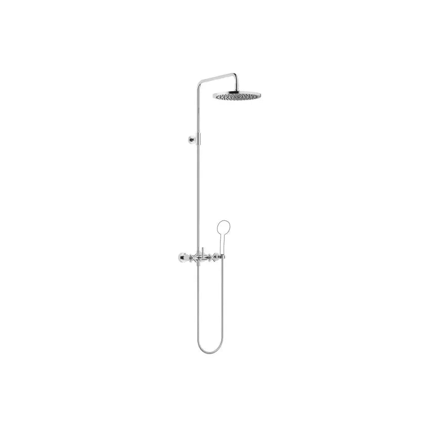 chrome exposed shower set