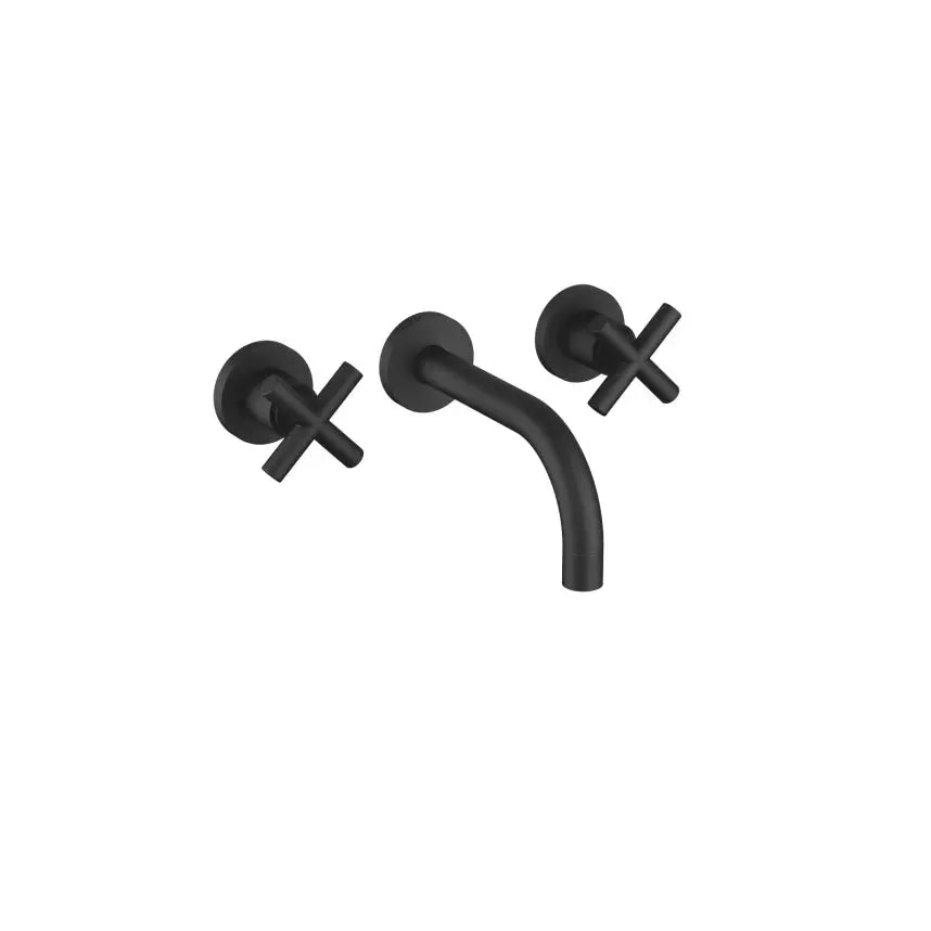 Dornbracht Tara Wall-Mounted Three-Hole Lavatory Mixer without Drain by Dornbracht