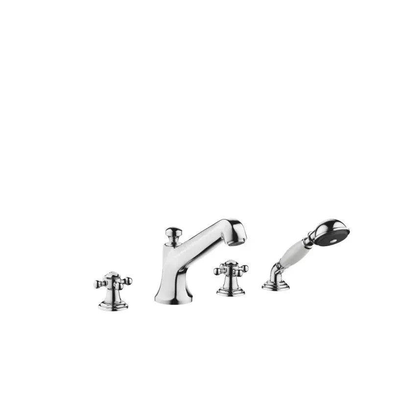 chrome deck mounted tub mixer