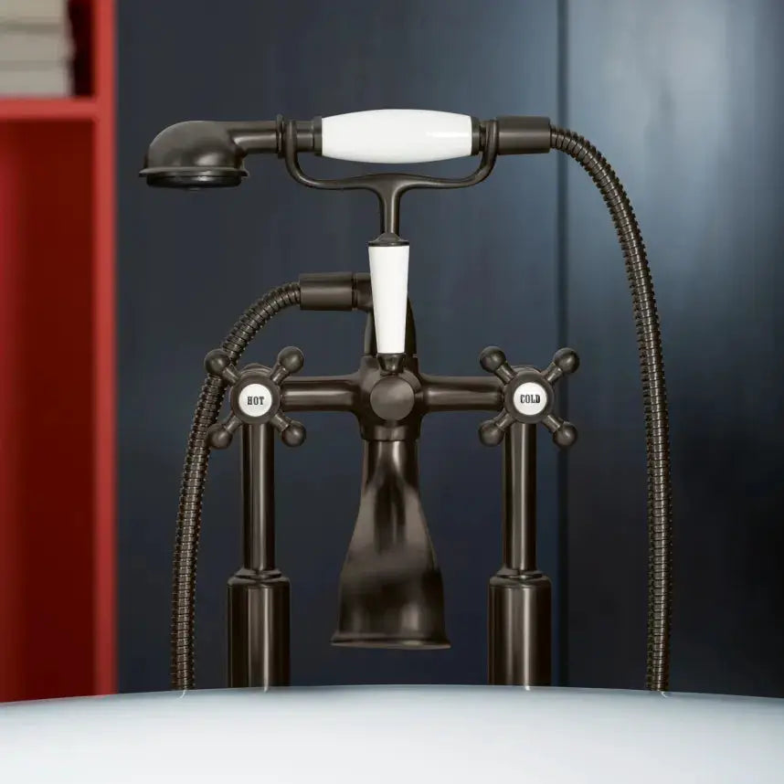 chrome two hole tub mixer