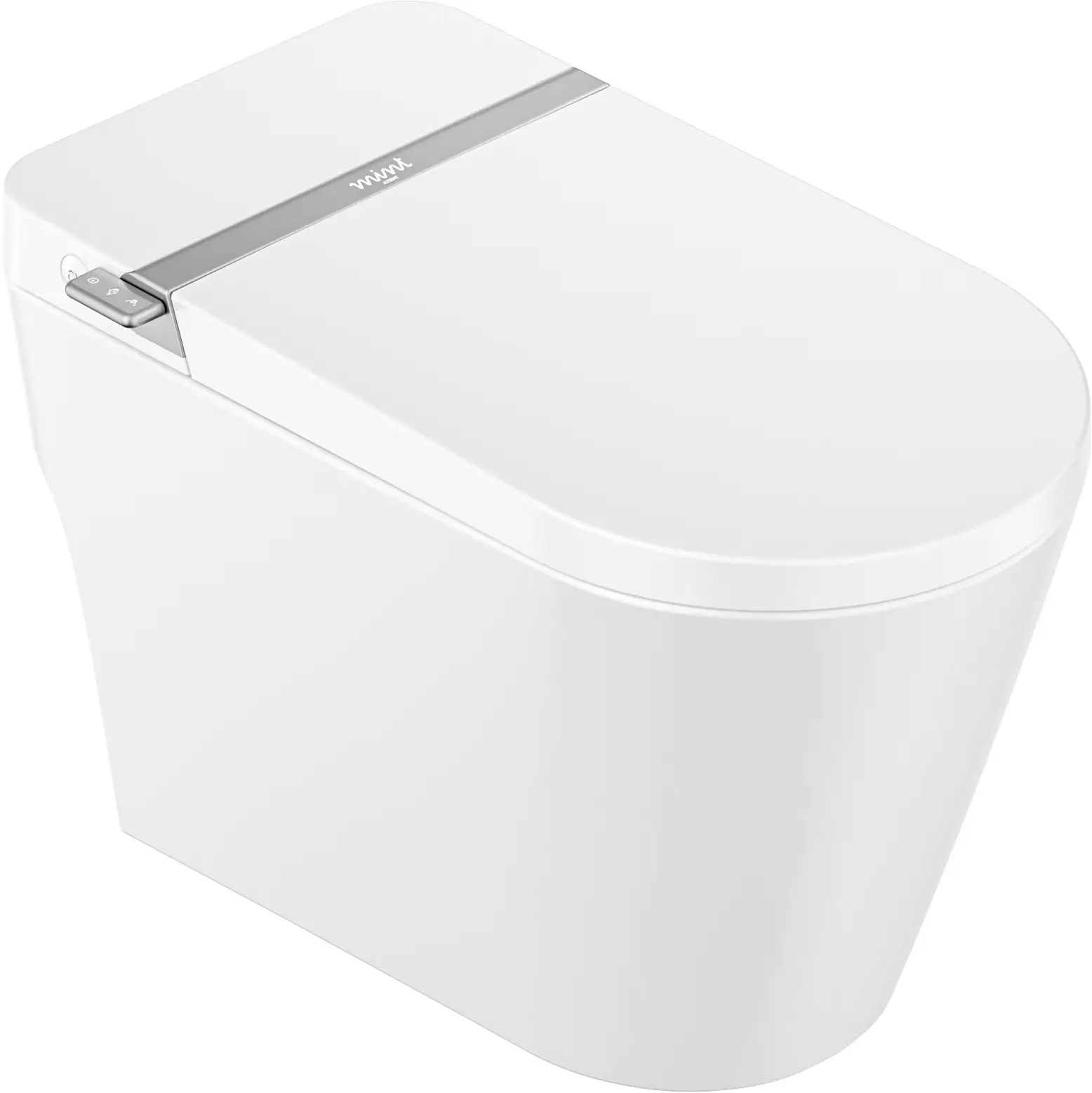 white tankless toilet seat