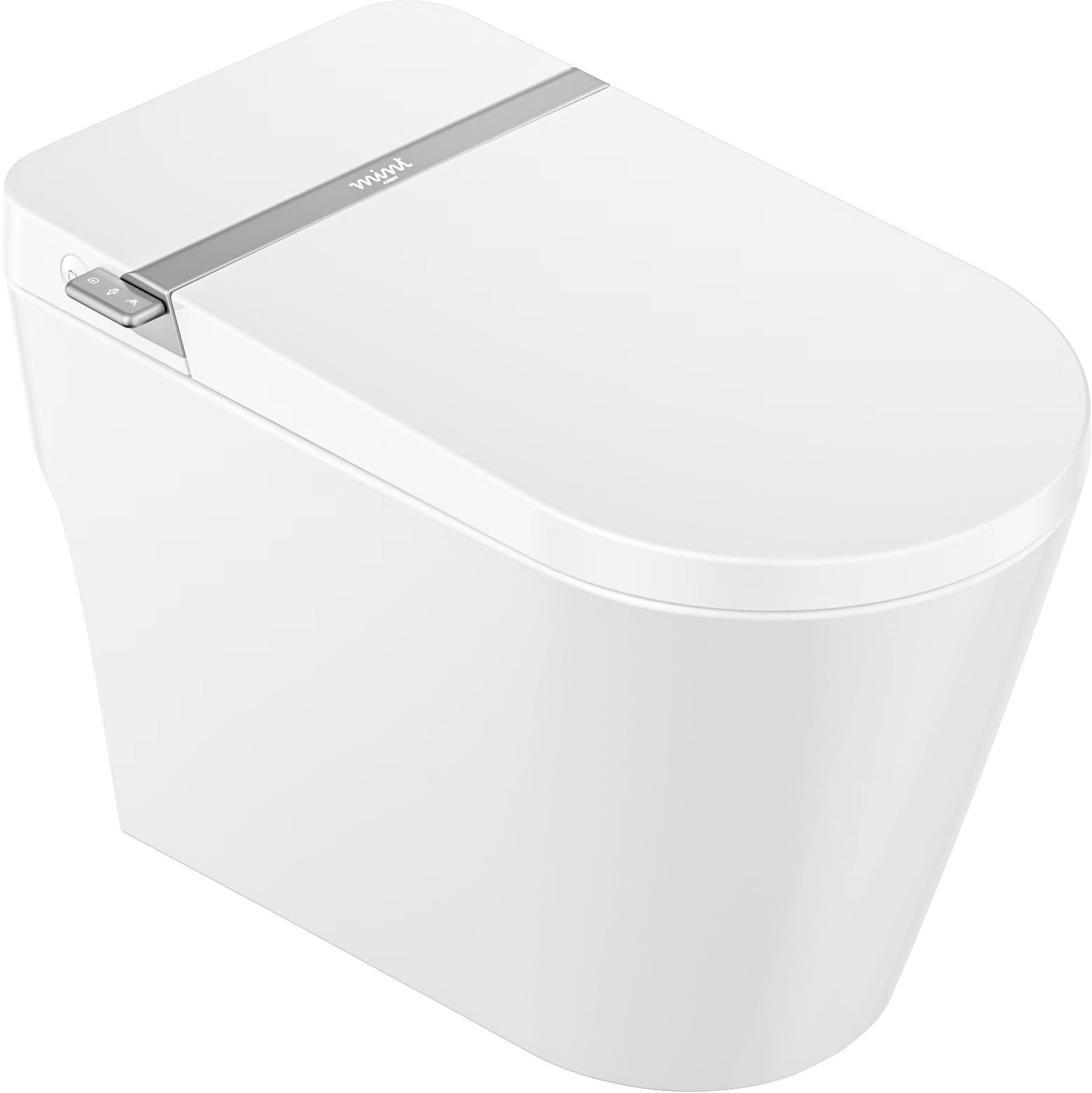 white tankless toilet seat