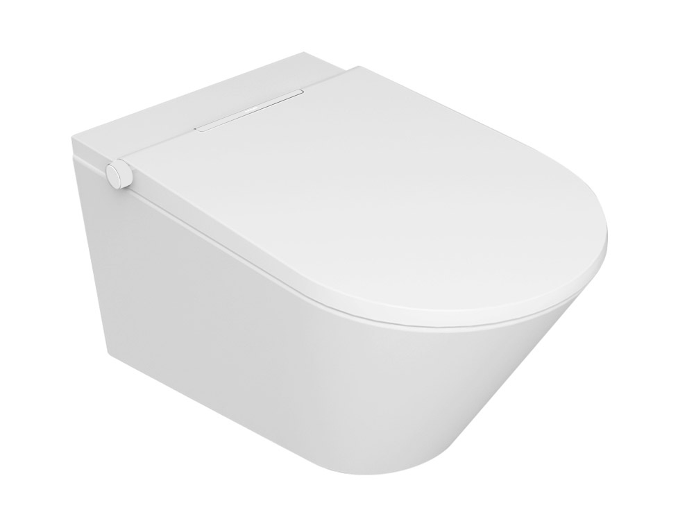white smart toilet bowl