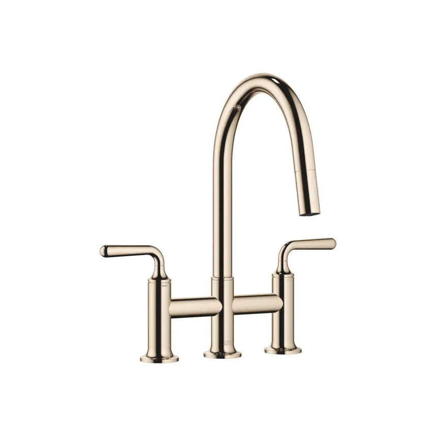 Dornbracht VAIA Three-Hole Bridge Mixer Pull-Down with Spray Function by Dornbracht