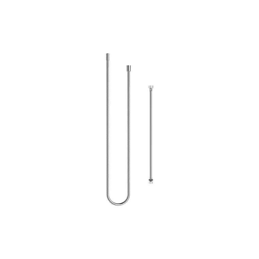 chrome metal shower hose