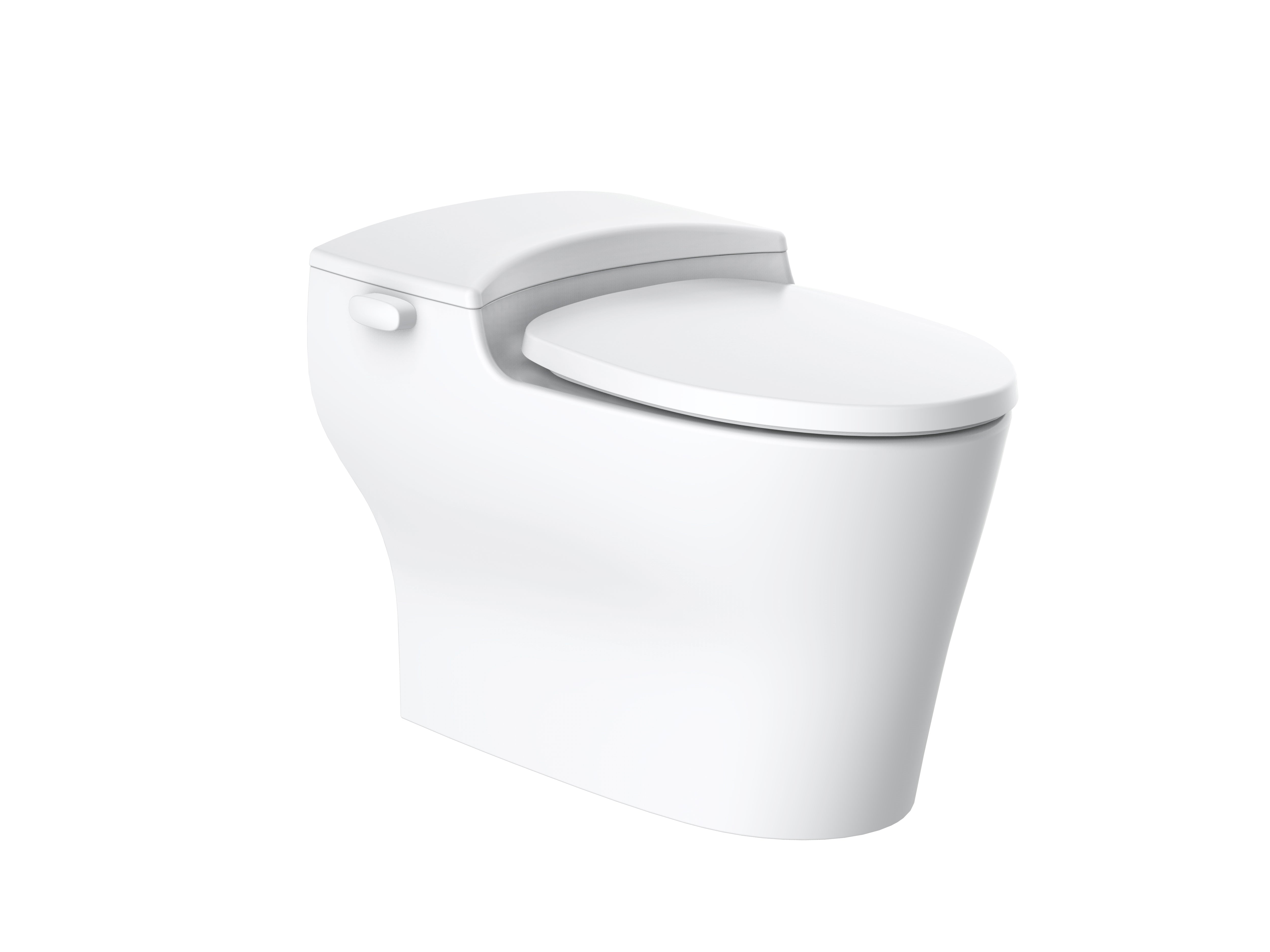 white one-piece toilet bowl