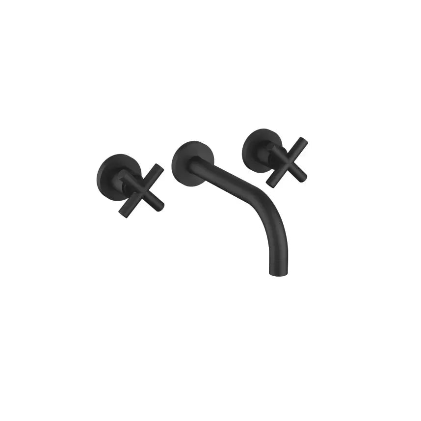 Dornbracht Tara Wall-Mounted Three-Hole Lavatory Mixer without Drain by Dornbracht