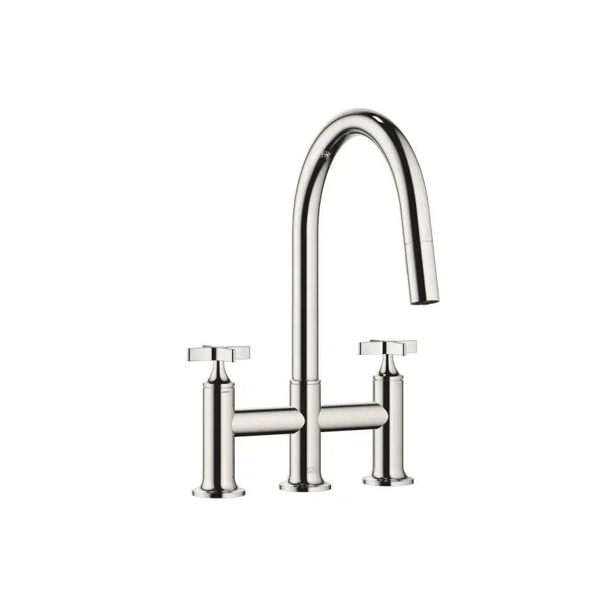 Dornbracht VAIA Three-Hole Bridge Mixer Pull-Down with Spray Function by Dornbracht