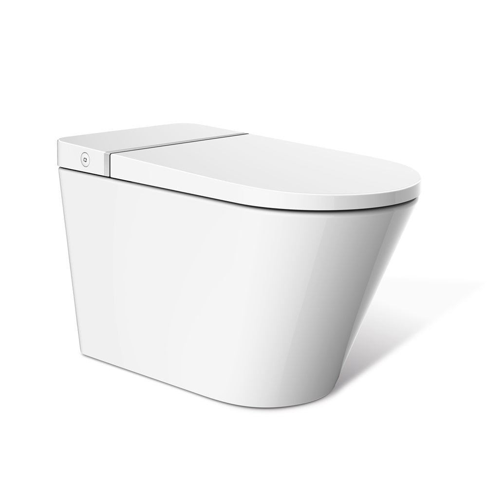white tankless toilet seat