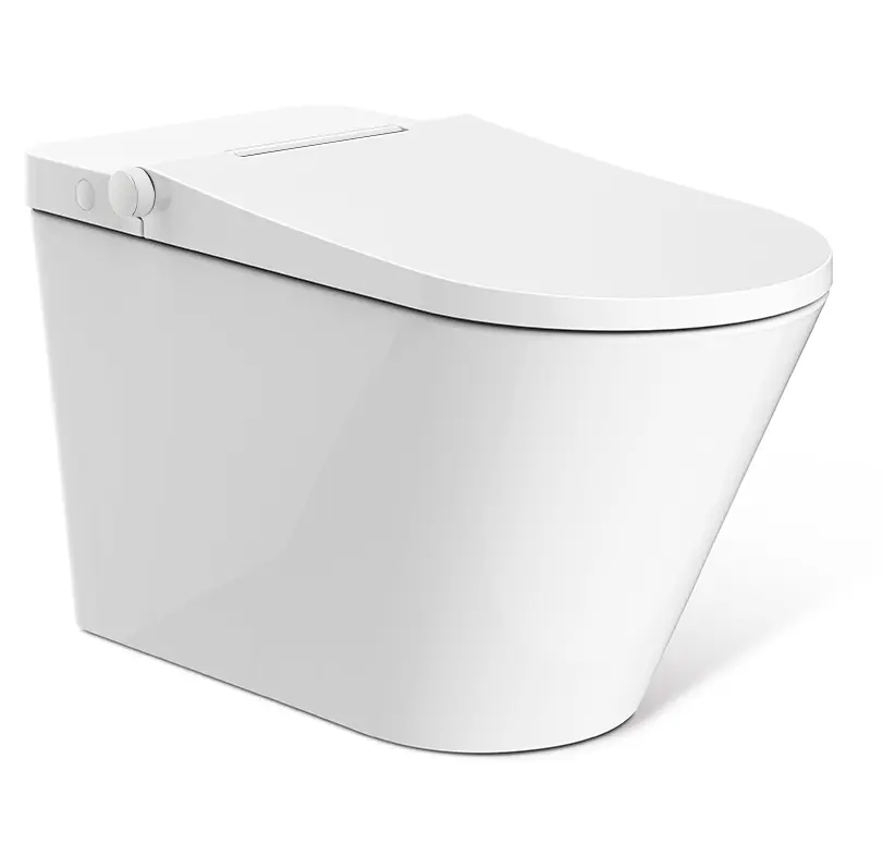 white smart toilet bowl