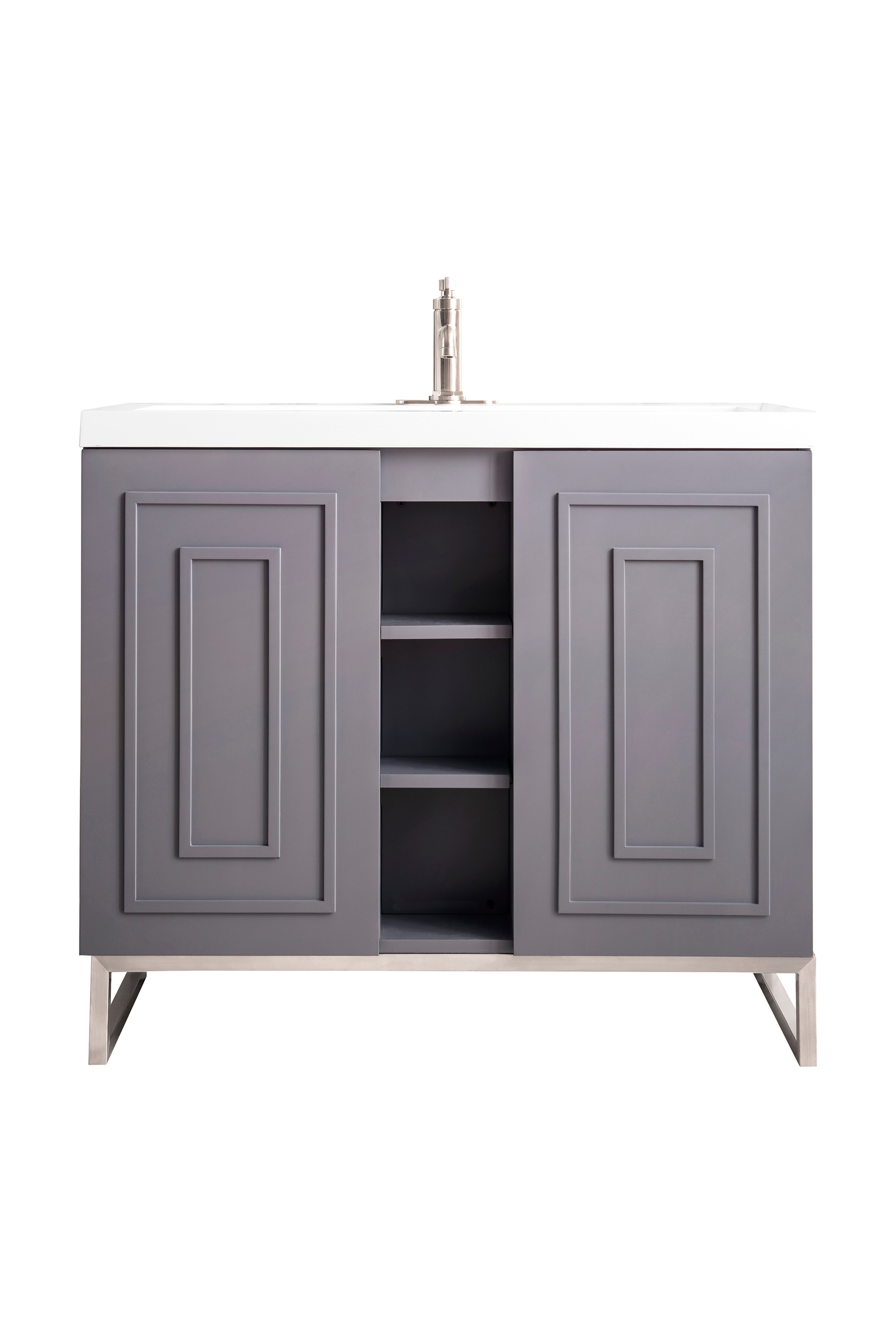 gray smoke vanity