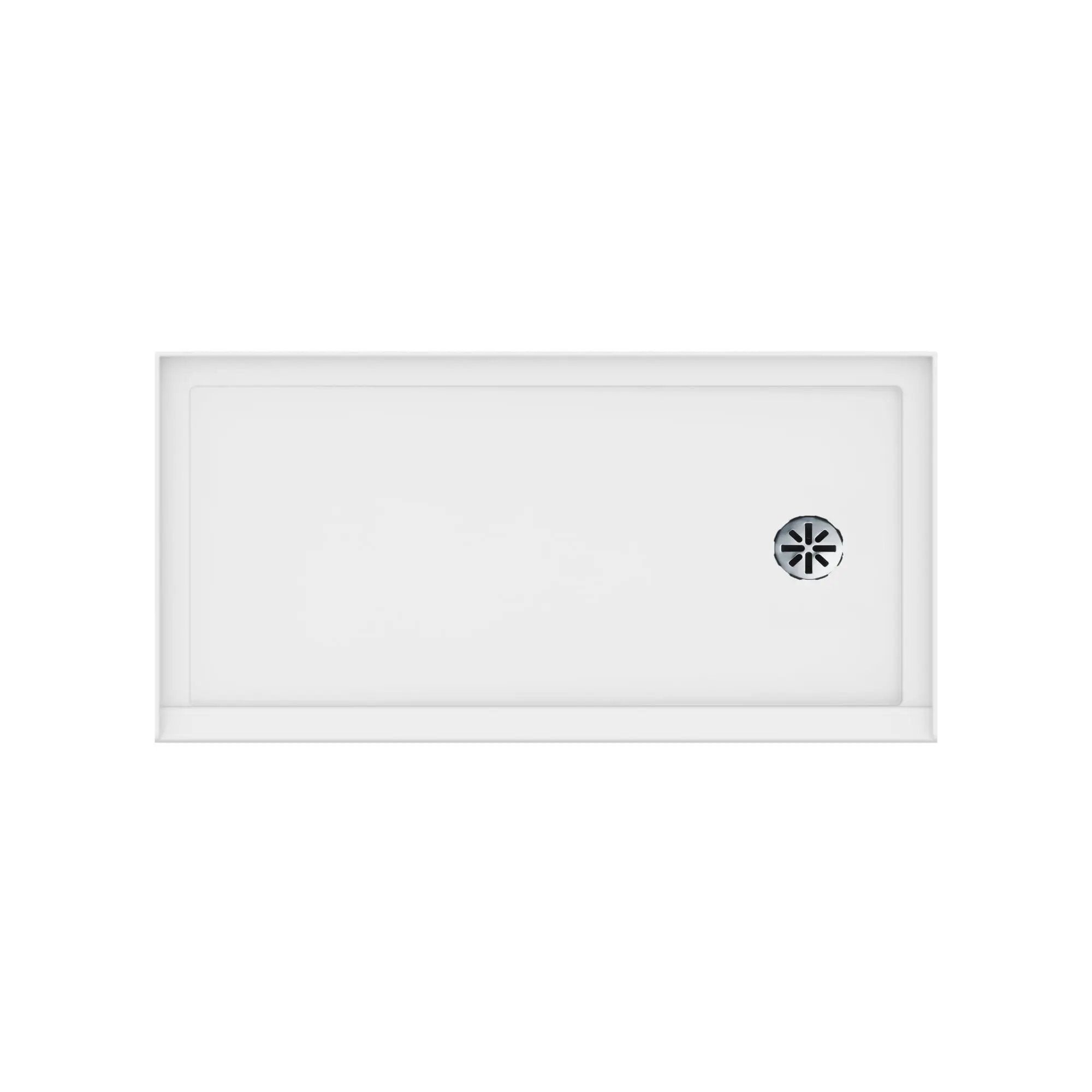 white shower base
