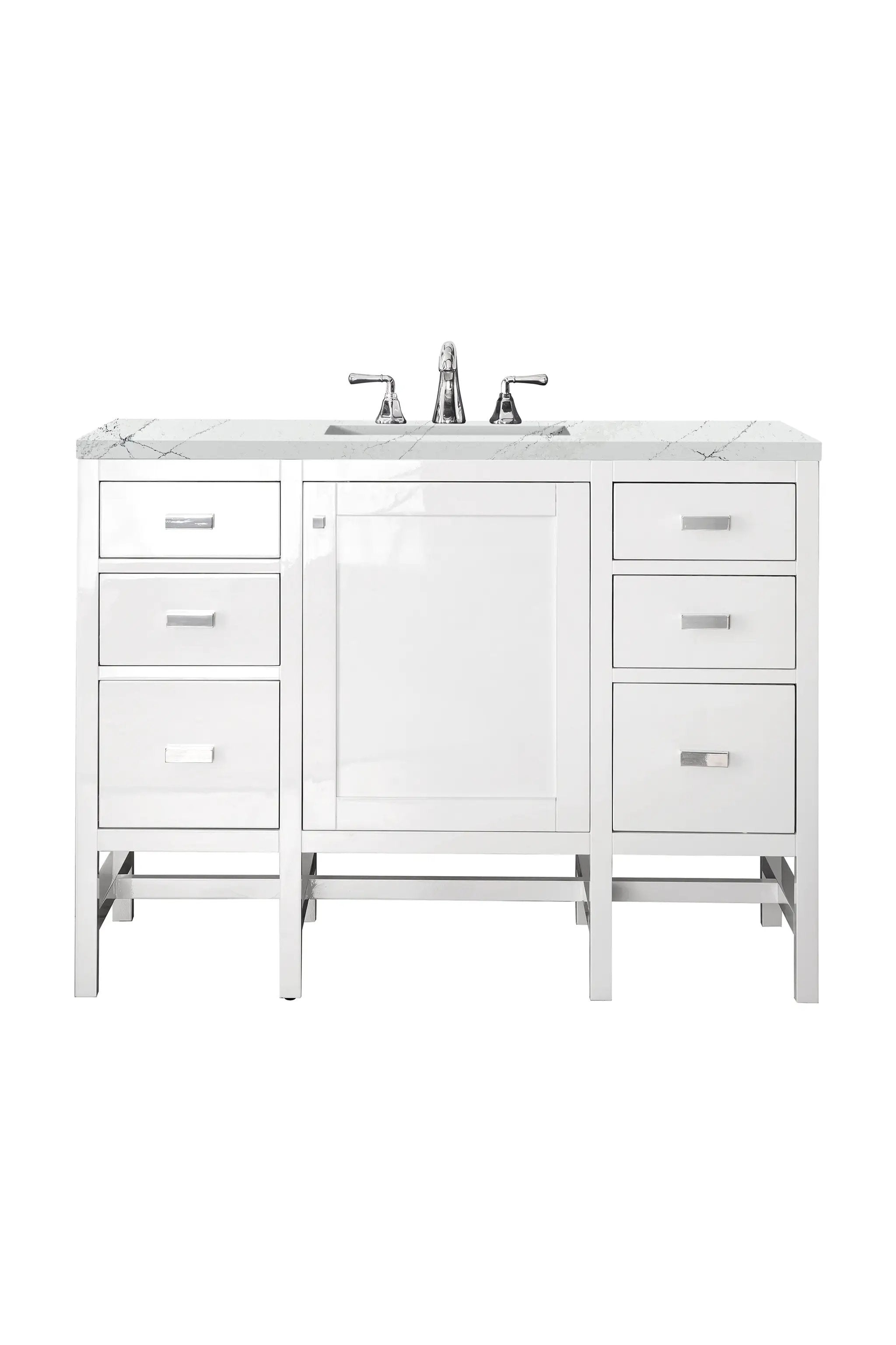 James Martin Addison 48" Single Vanity Set - Glossy White by James Martin Vanities