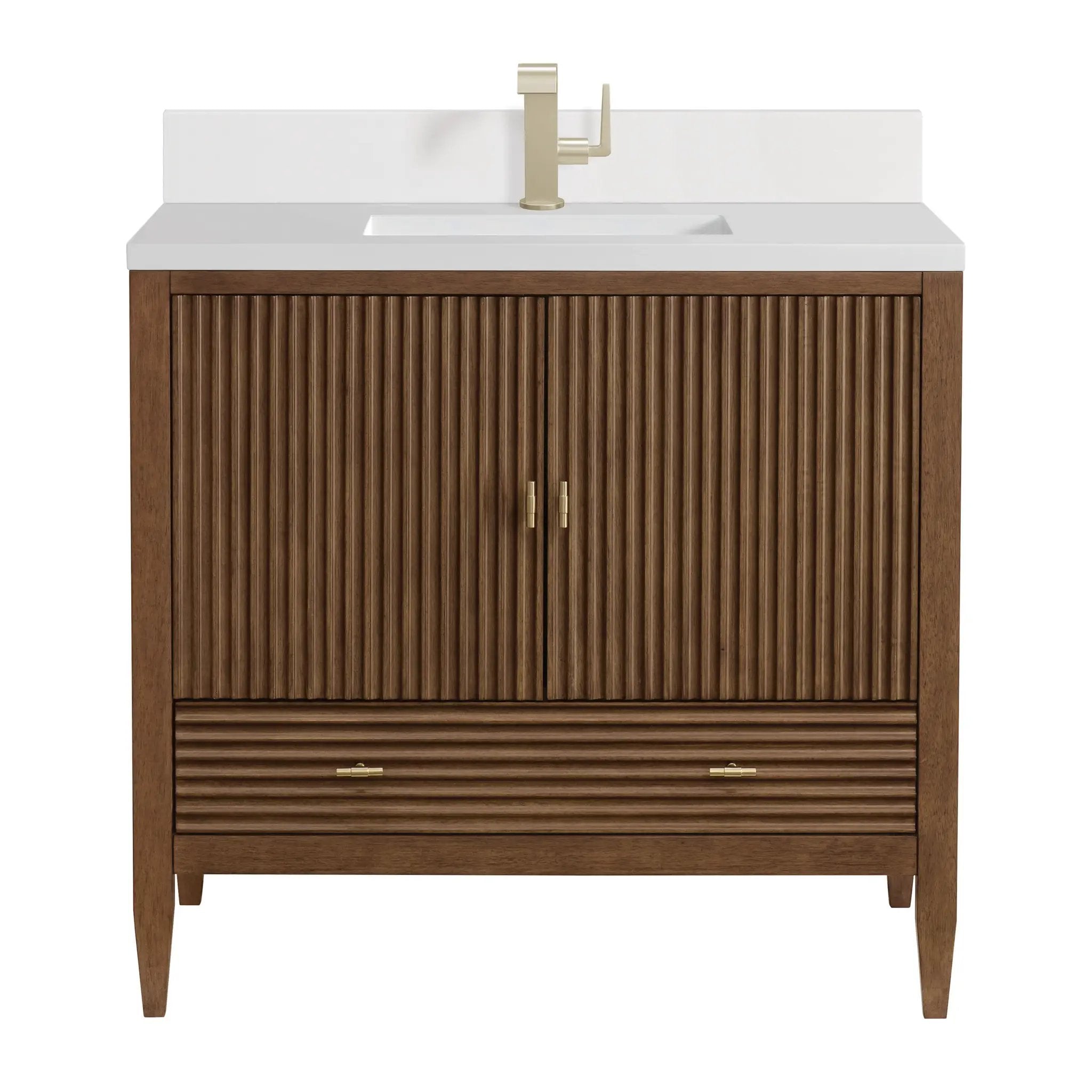 James Martin Myrrin 36" Vanity Set - Mid Century Walnut by James Martin Vanities