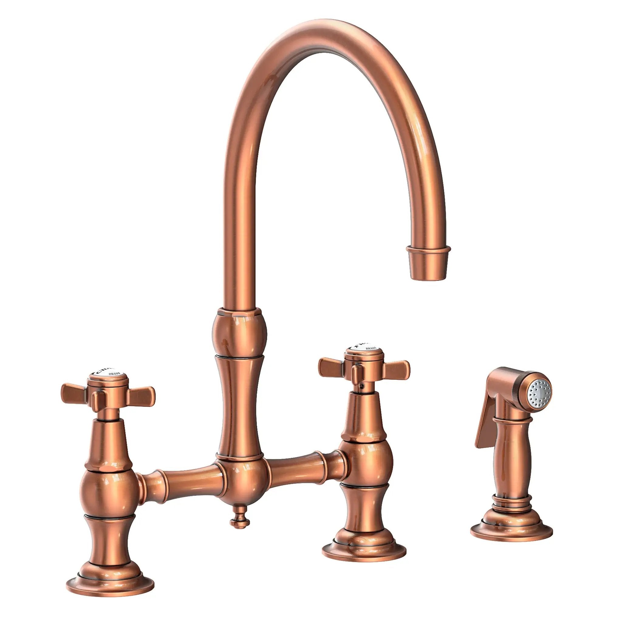 Newport Brass Fairfield Kitchen Bridge Faucet with Side Spray by Newport Brass