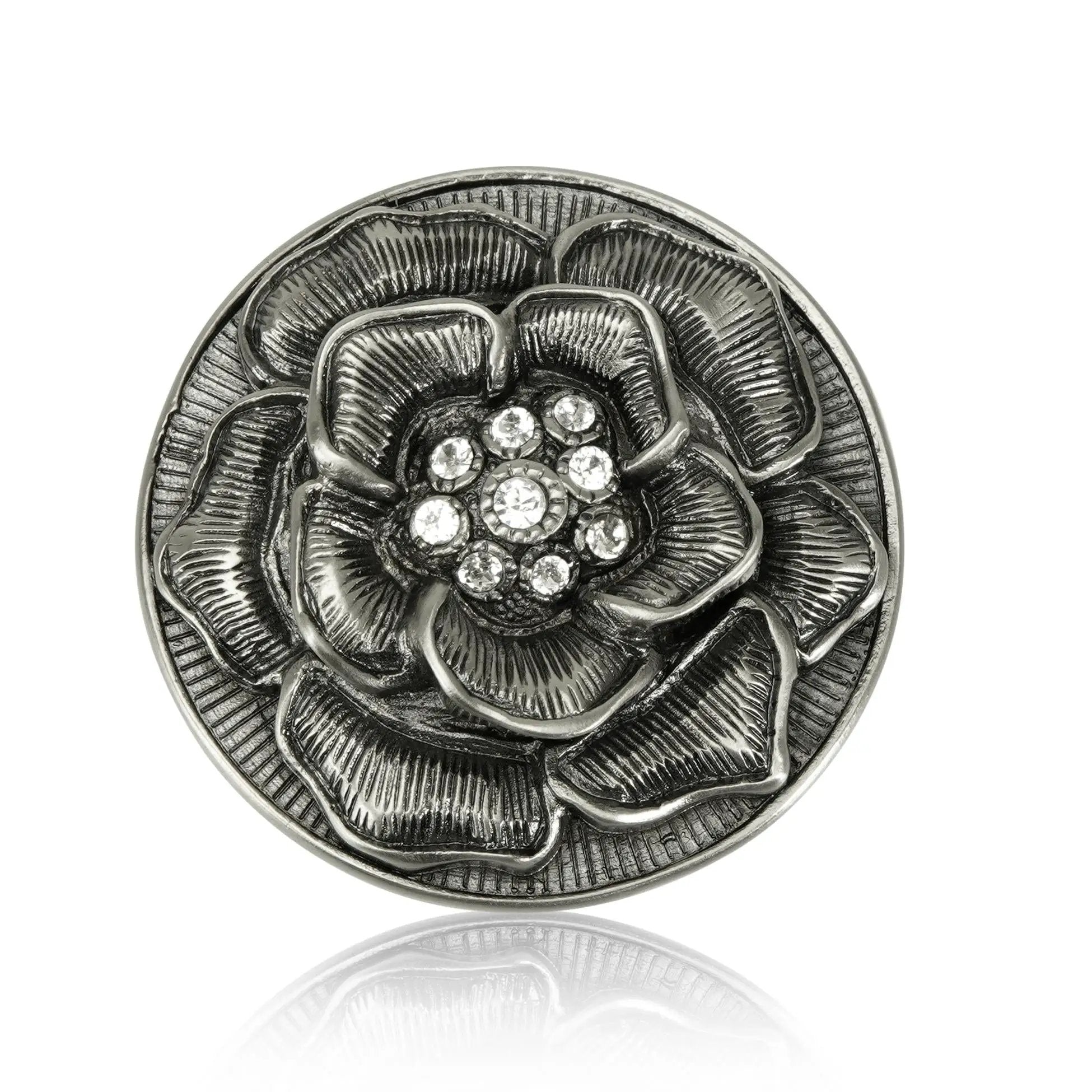Edgar Berebi Lt. Colorado Crystal Floral View Knob by Edgar Berebi