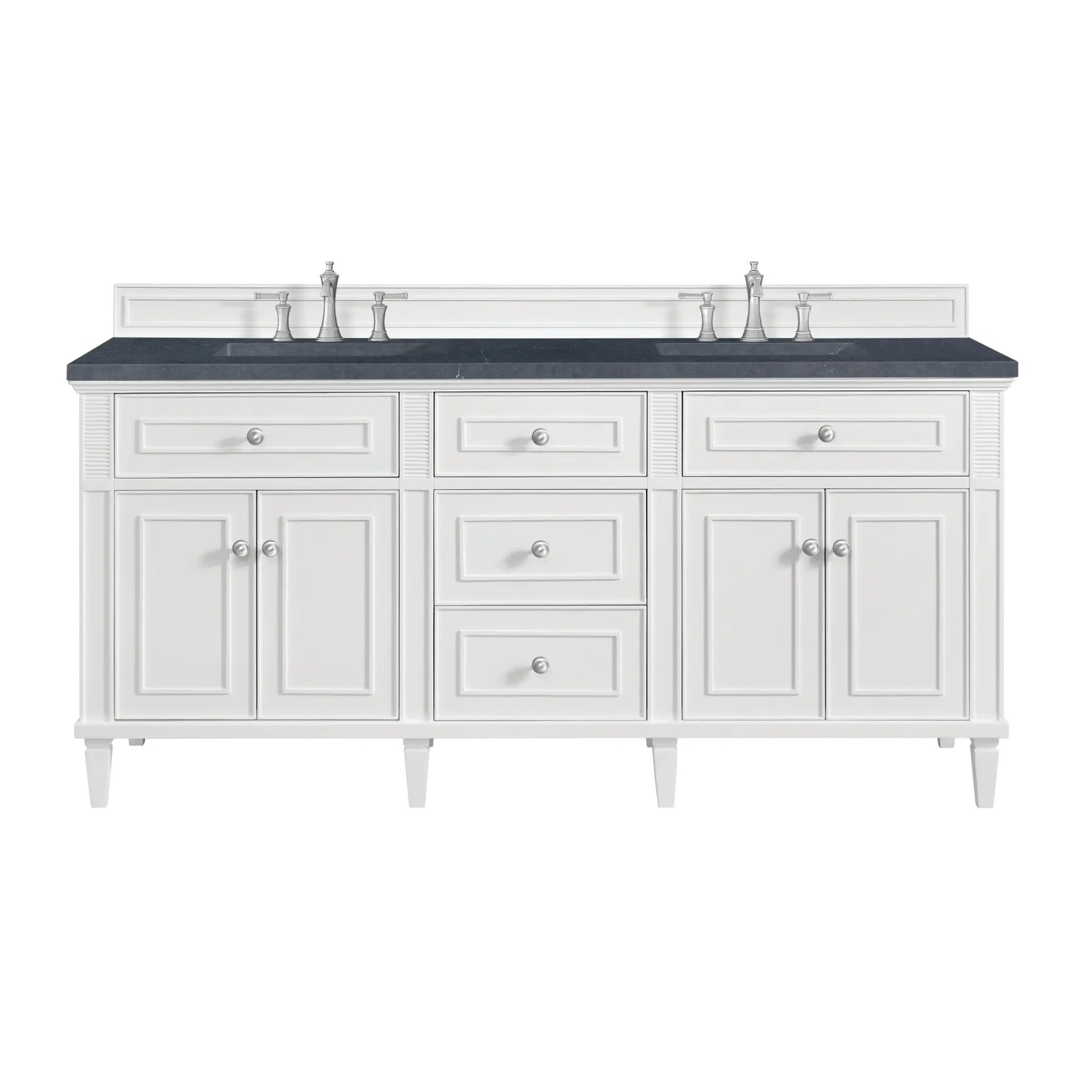 James Martin Lorelai 72" Double Vanity Set - Bright White by James Martin Vanities