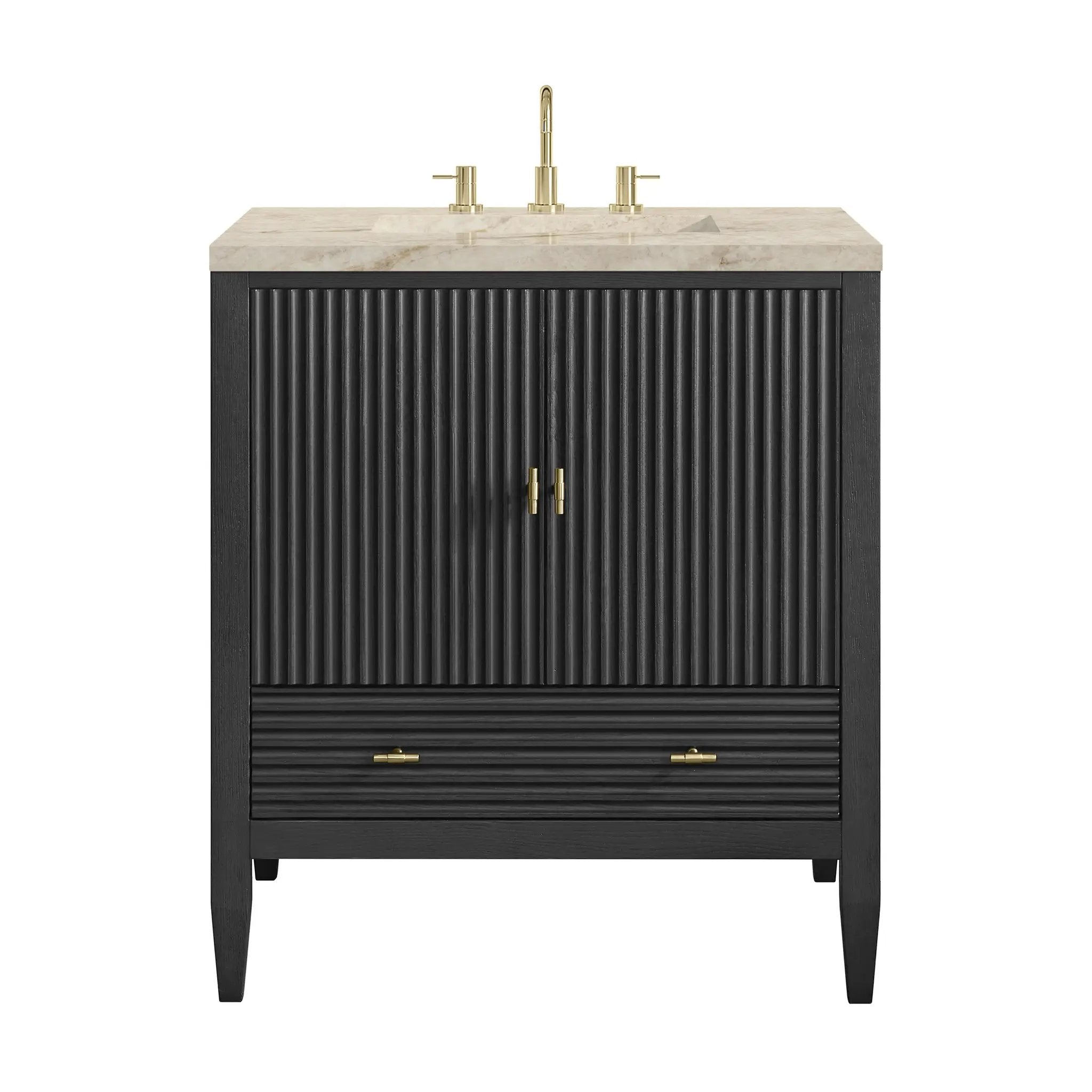 James Martin Myrrin 30" Single Vanity Set - Carbon Oak by James Martin Vanities