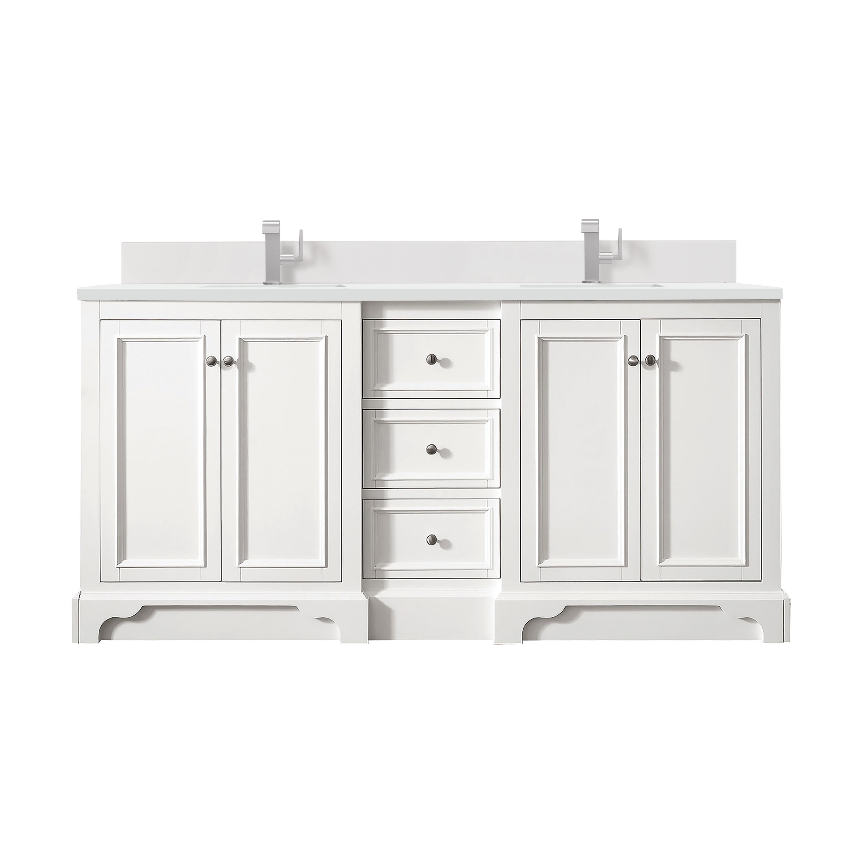 James Martin De Soto 72" Double Vanity Set - Bright White