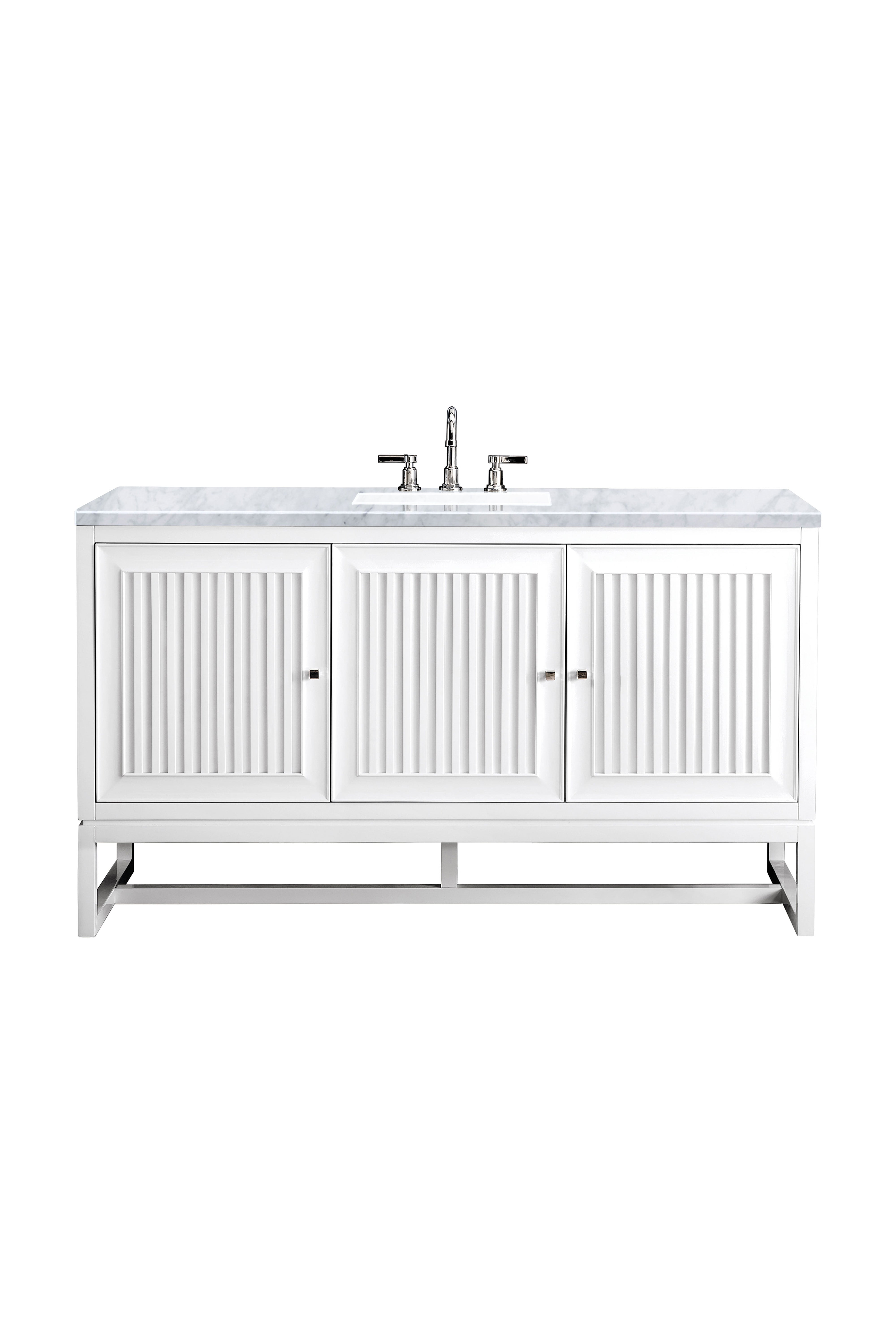 James Martin Vanities Athens 60" Single Vanity - Glossy White