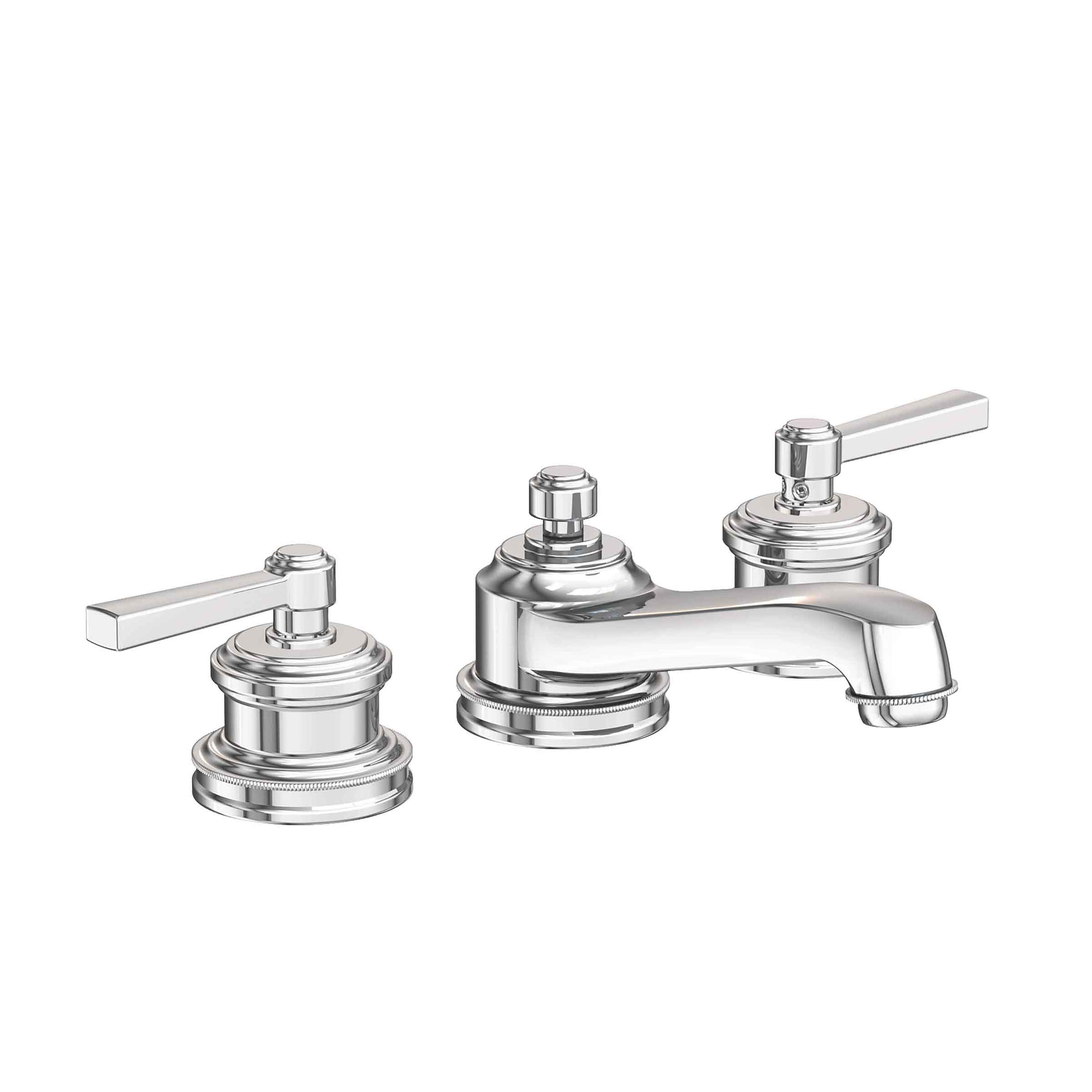 polished chrome lavatory faucet