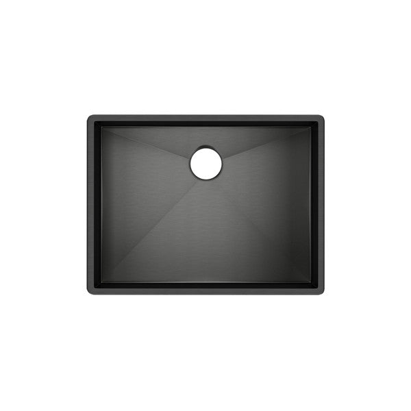 black stainless steel sink