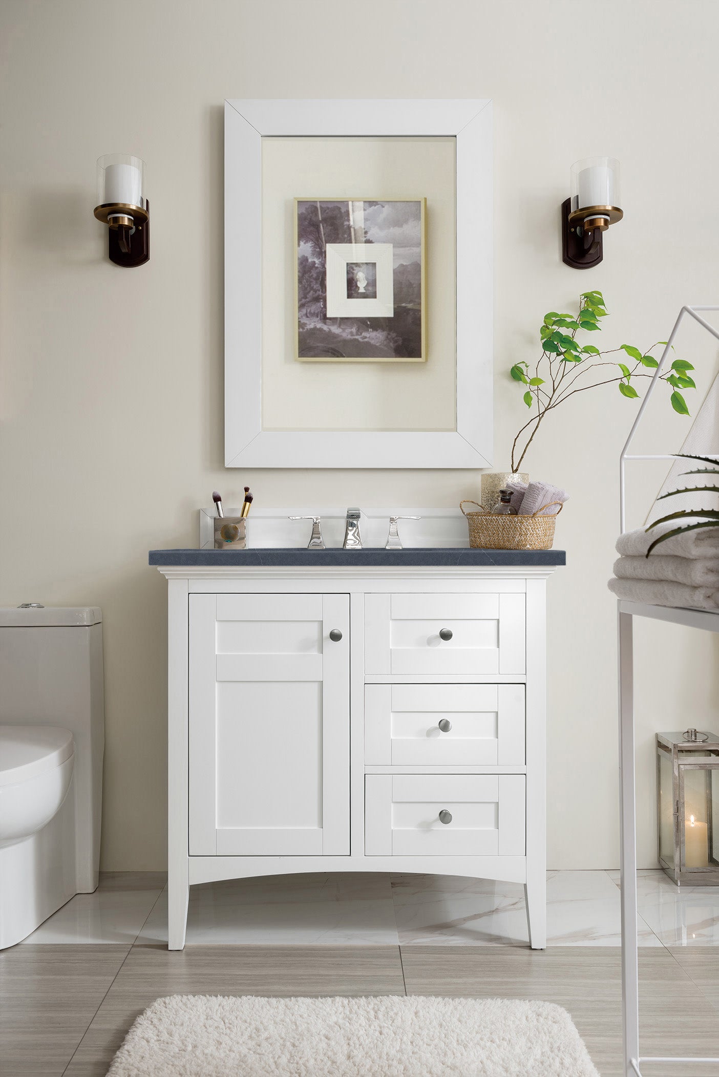 James Martin Palisades 36" Single Vanity Set - Bright White by James Martin Vanities