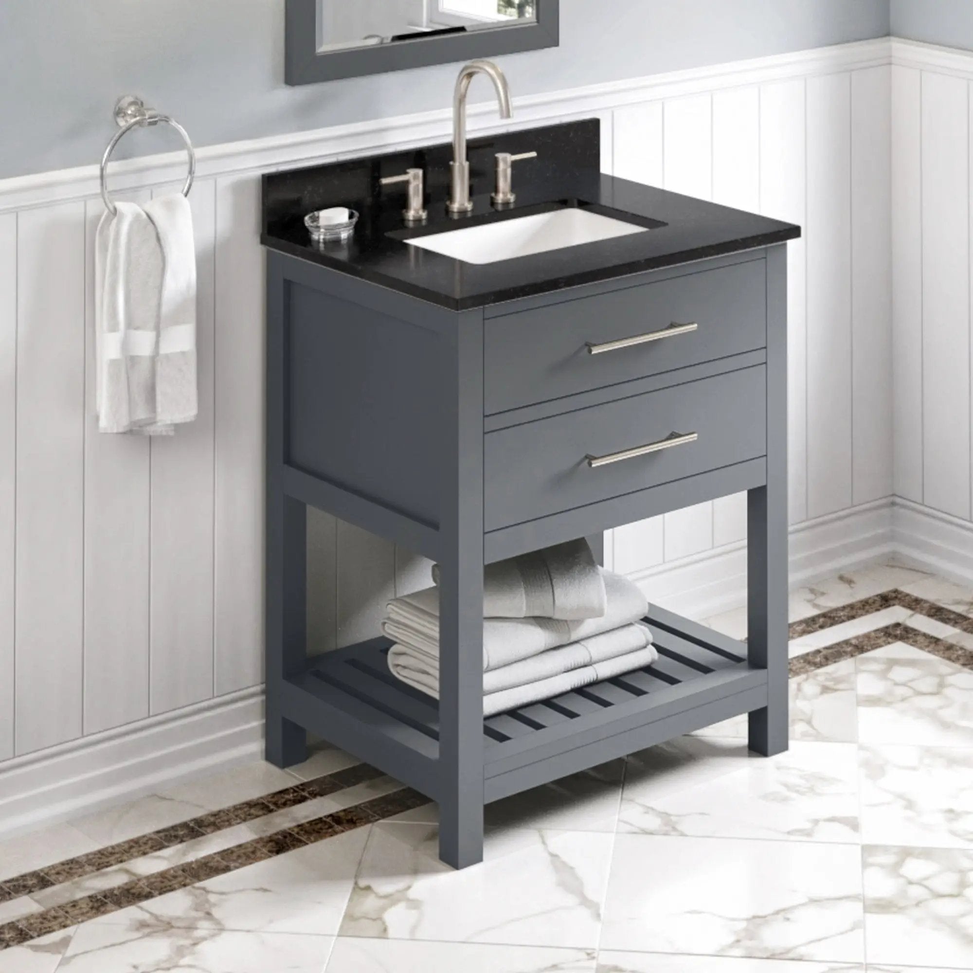 Jeffrey Alexander 30" Wavecrest Vanity Set by Jeffrey Alexander