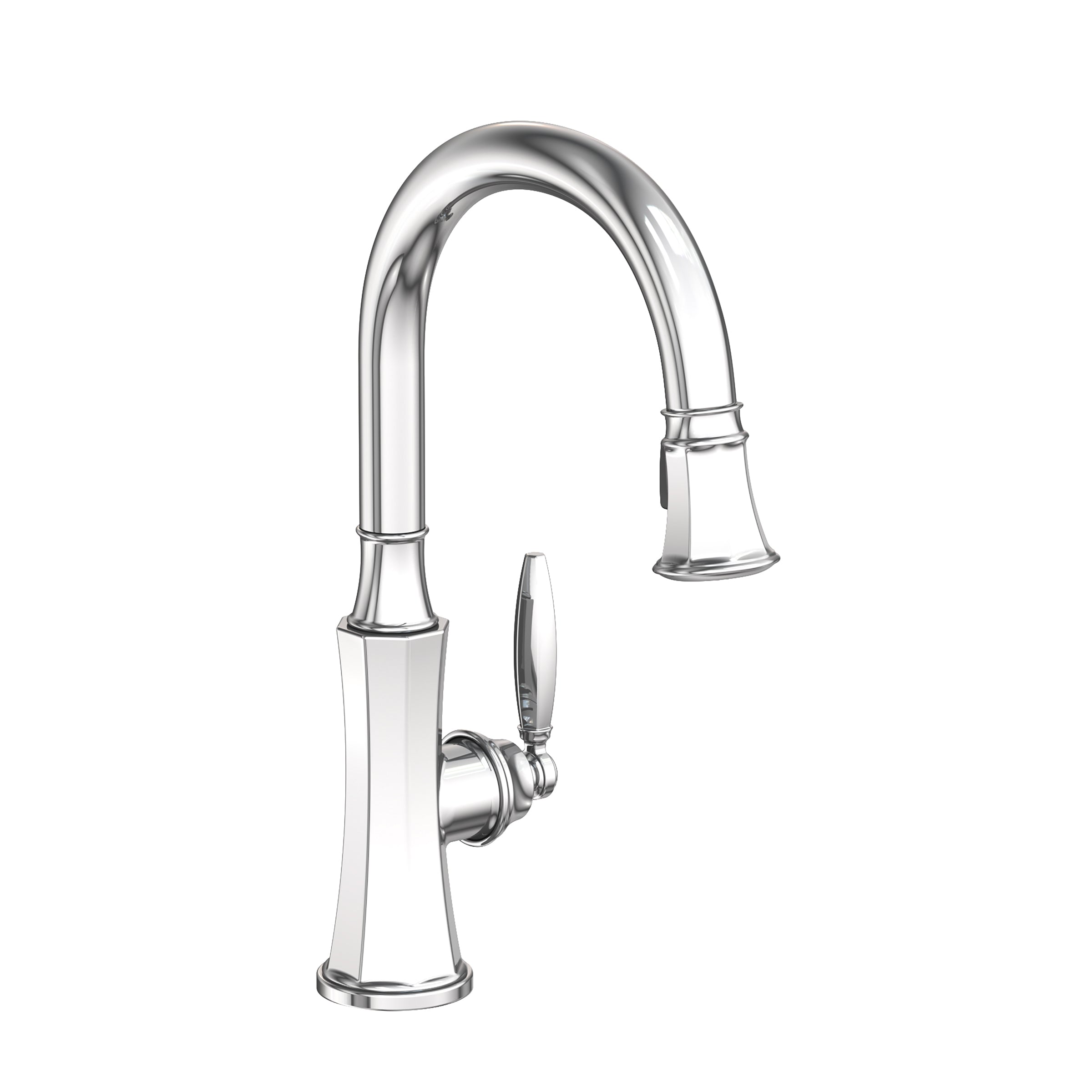 polished chrome kitchen faucet