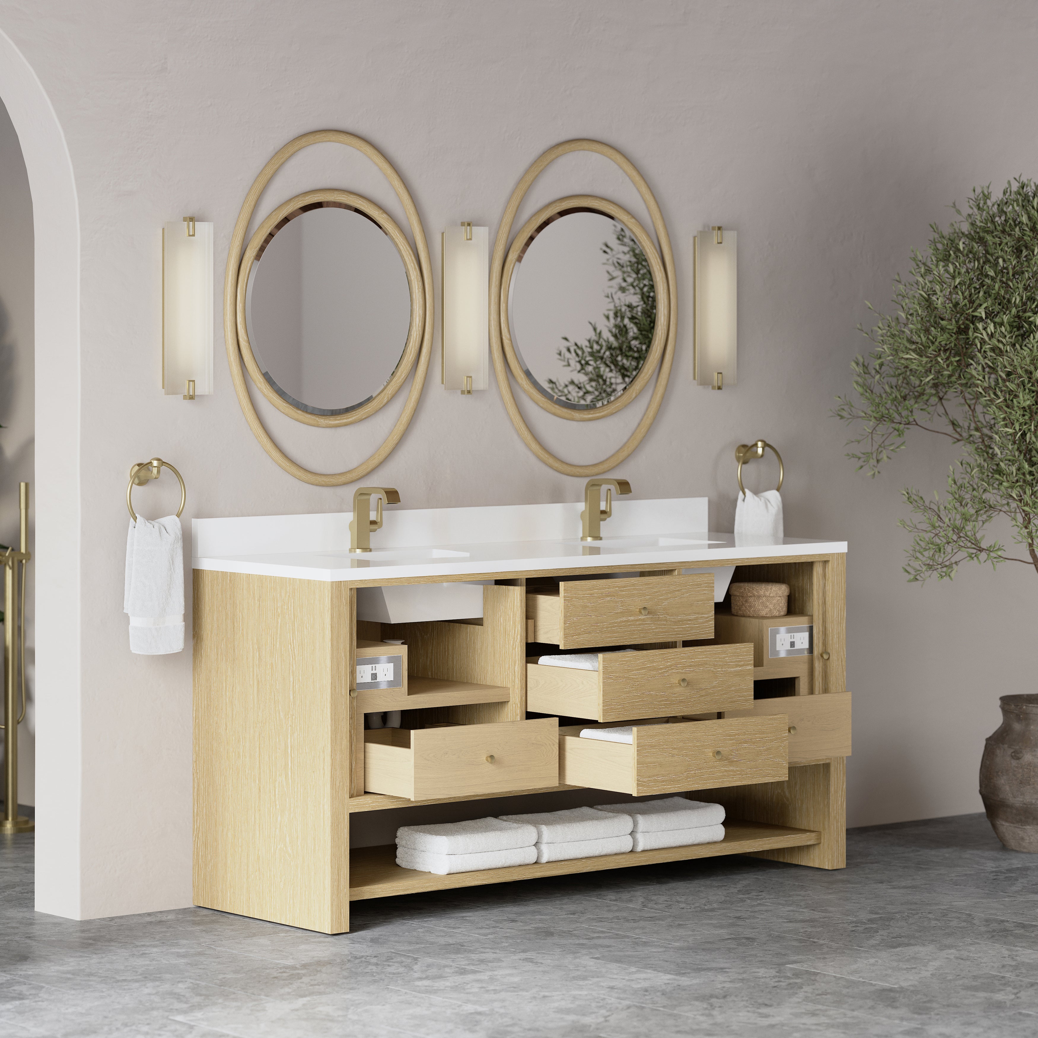 sunwashed oak vanity