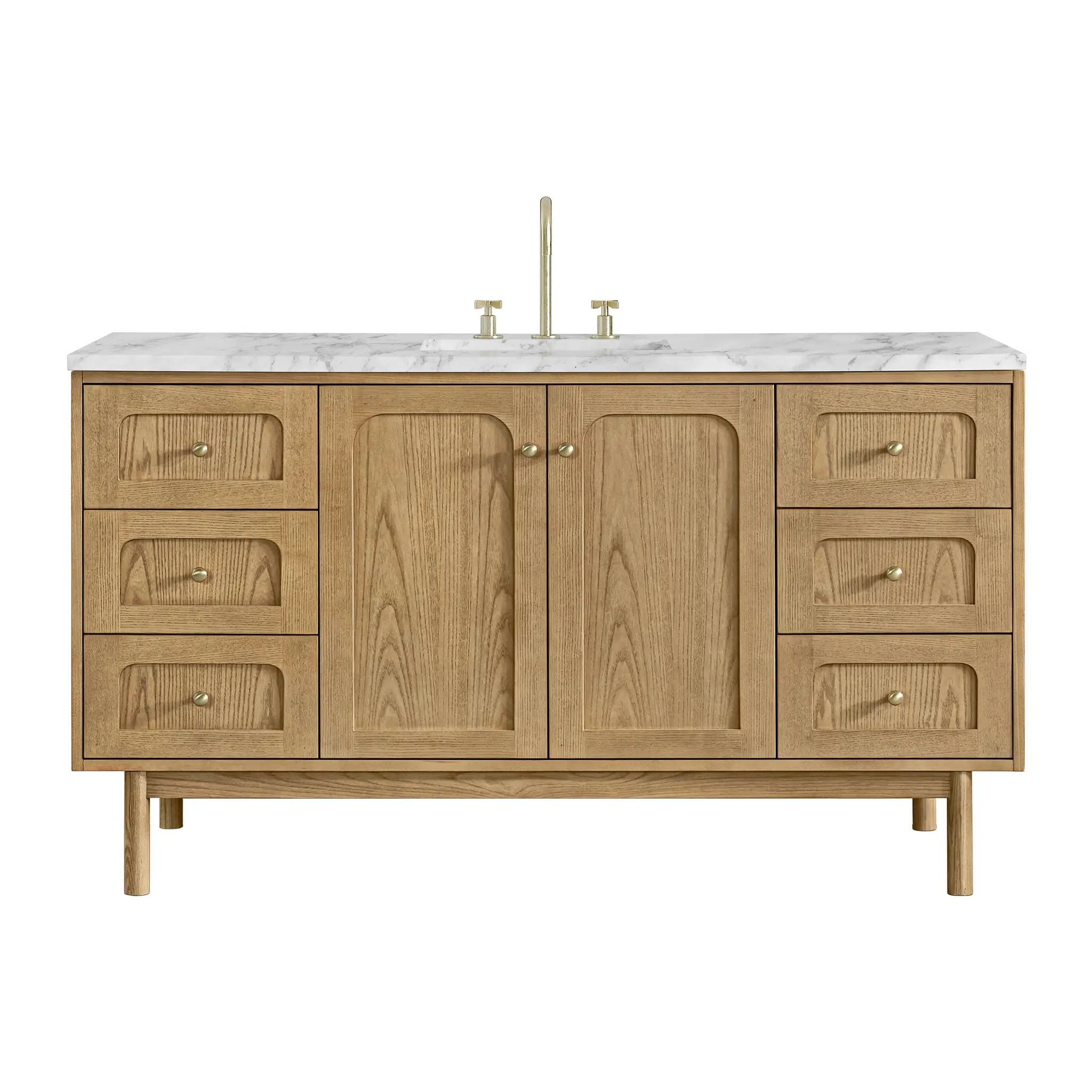 James Martin Laurent 60" Single Vanity Set - Light Natural Oak by James Martin Vanities